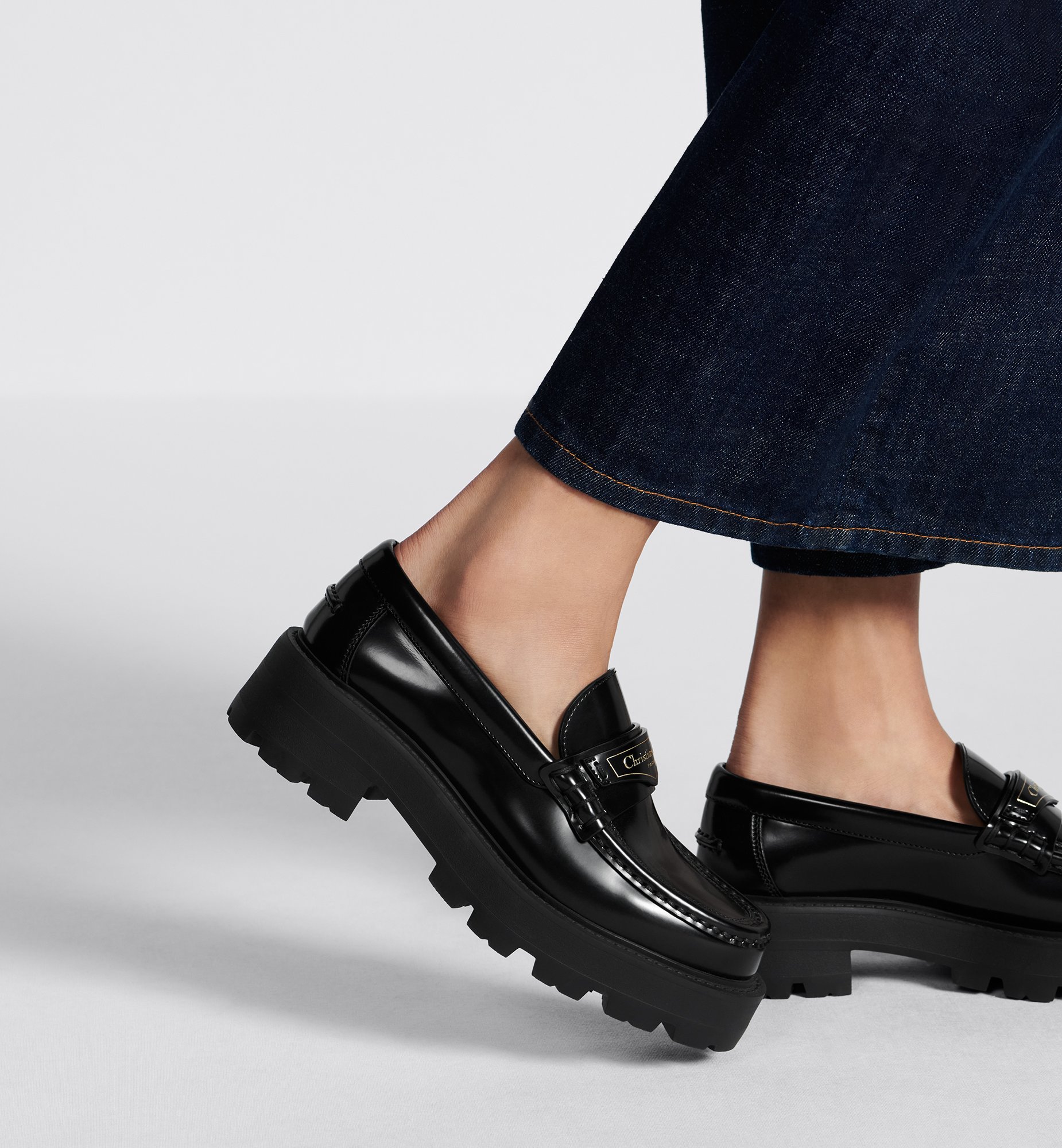 Dior Boy Platform Loafer Black Brushed Calfskin | DIOR Dior Boy Platform Loafer Black Brushed Calfskin | DIOR