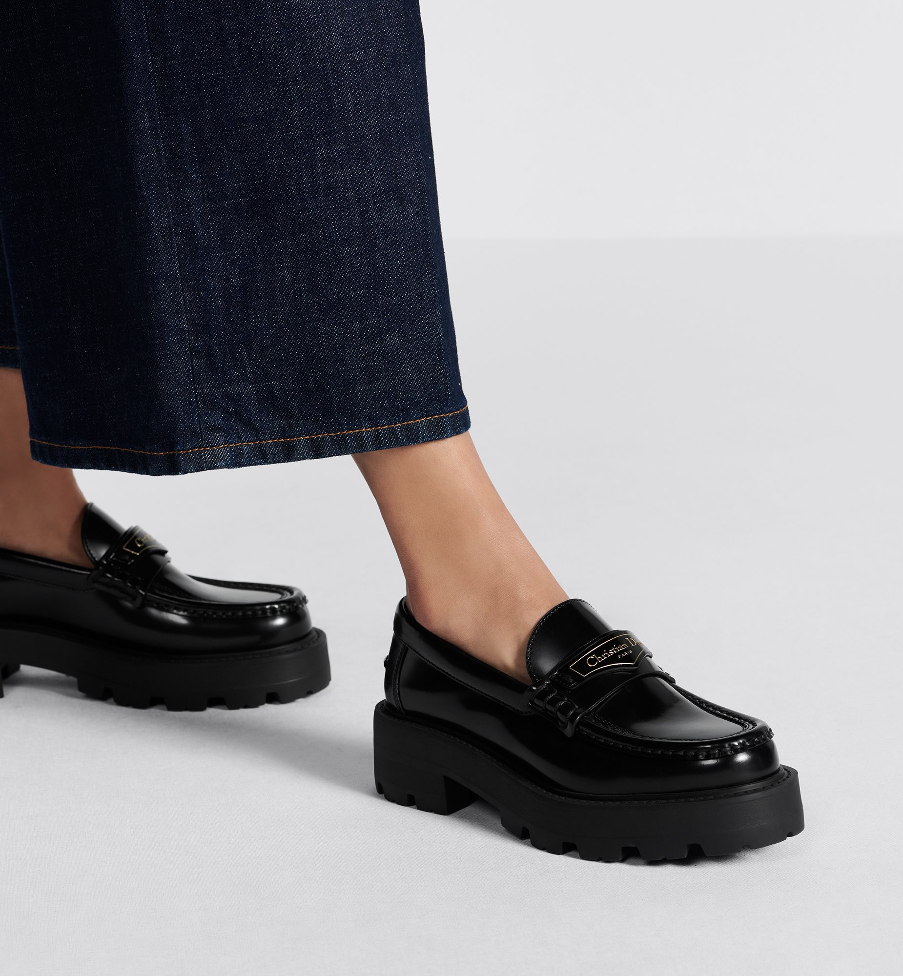 Dior Boy Platform Loafer Black Brushed Calfskin | DIOR Dior Boy Platform Loafer Black Brushed Calfskin | DIOR