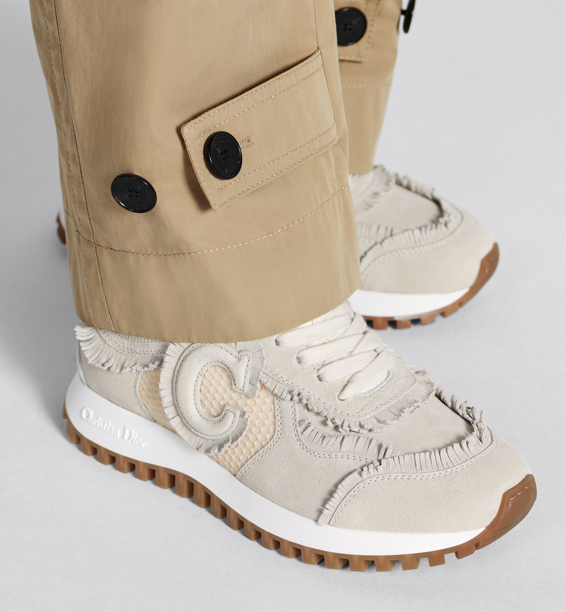 C'est Dior Sneaker Ecru Suede Calfskin and Mesh | DIOR C'est Dior Sneaker Ecru Suede Calfskin and Mesh | DIOR