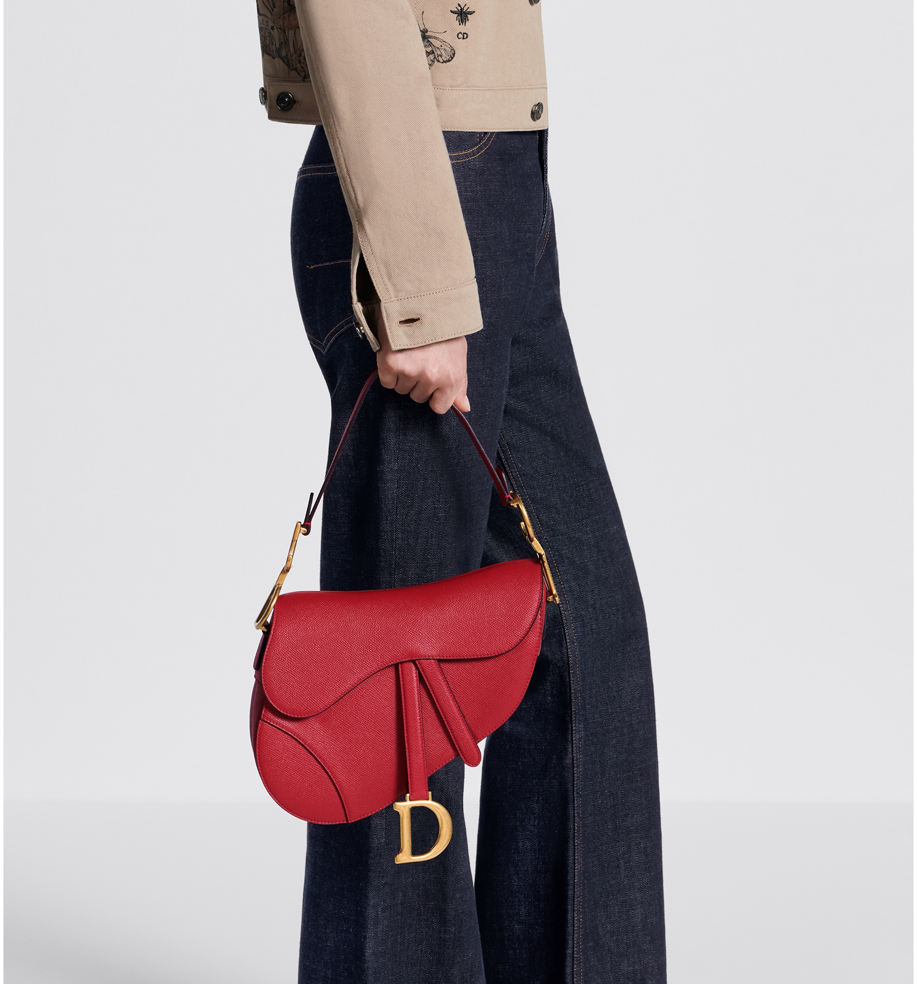 Dior red saddle bag new arrivals