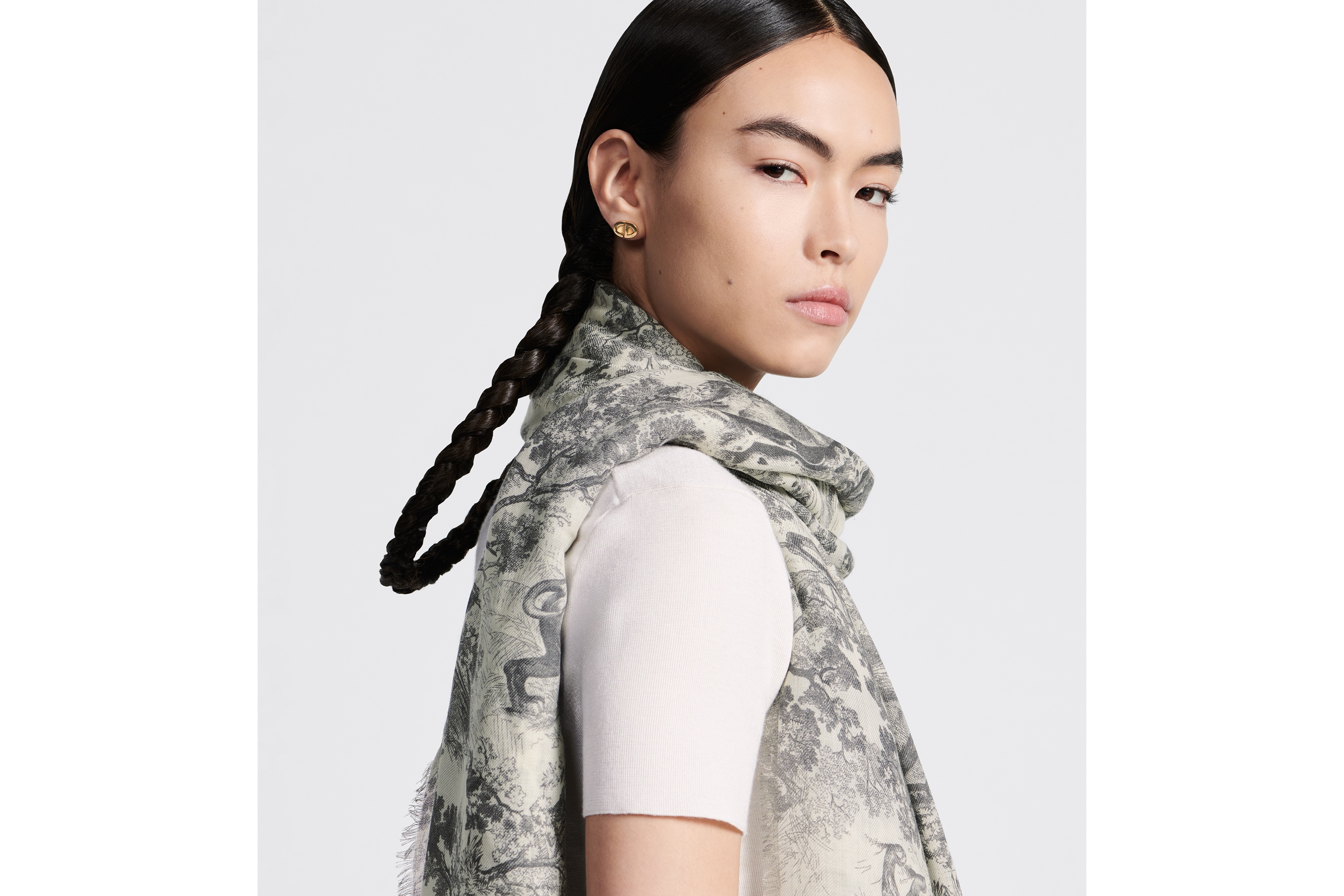 look_image_alt_prefix Toile de Jouy Sauvage Stola Kaschmir in Elfenbeinfarbe und Grau E08