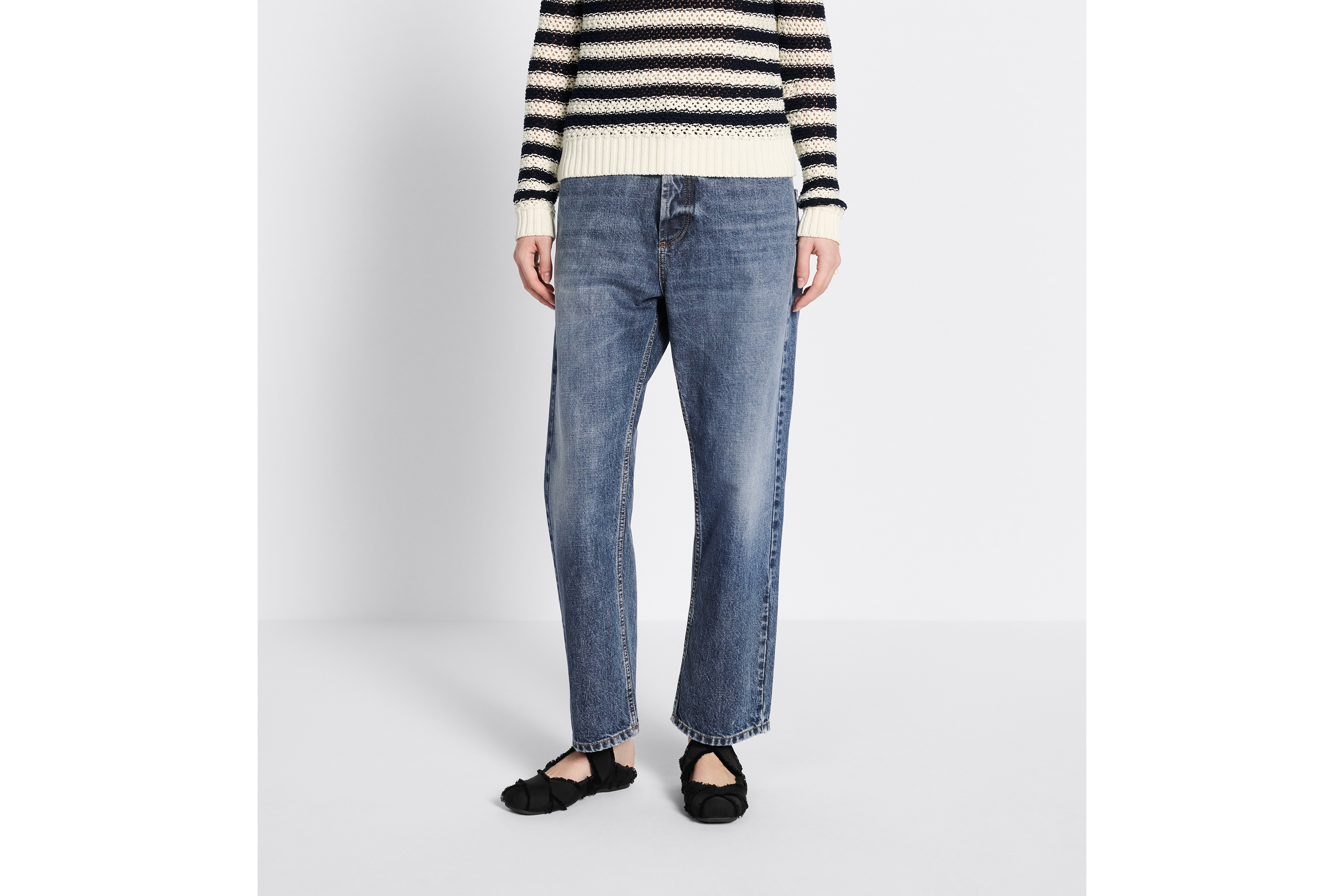 Jean Femme Délavé Shabby Chic Bleu Taille 8 - New Look, Neuf Sans étiquette