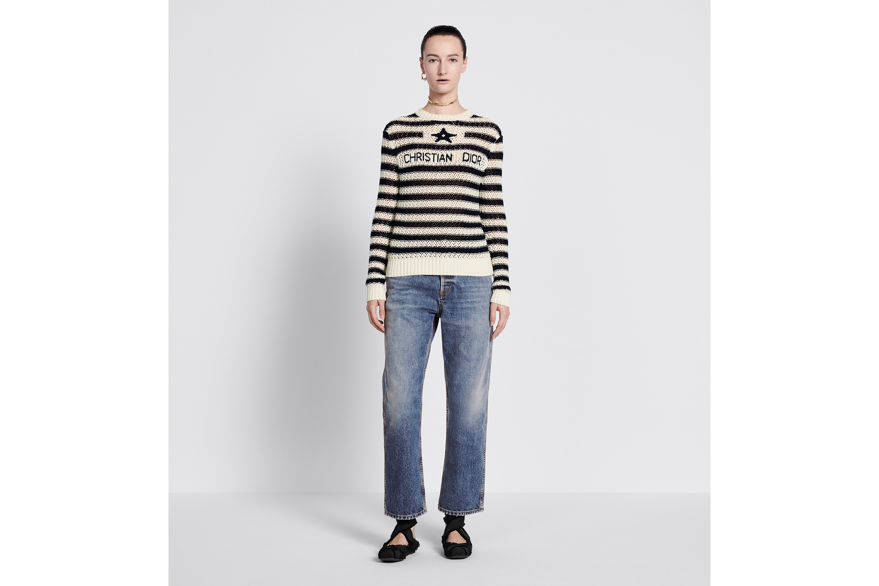 Dior 8 Cropped Straight Jeans, D03