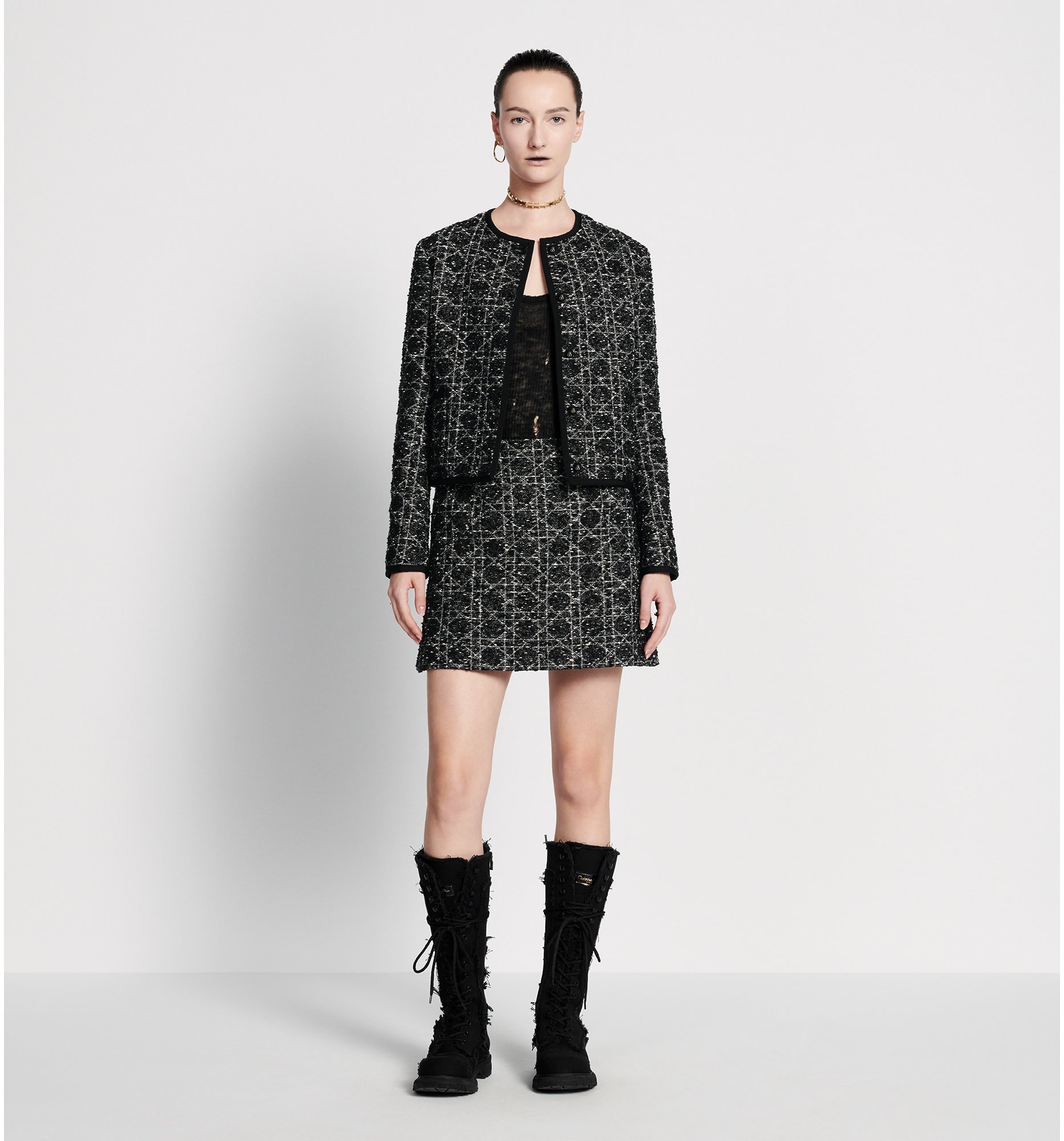 Macrocannage Cropped Jacket