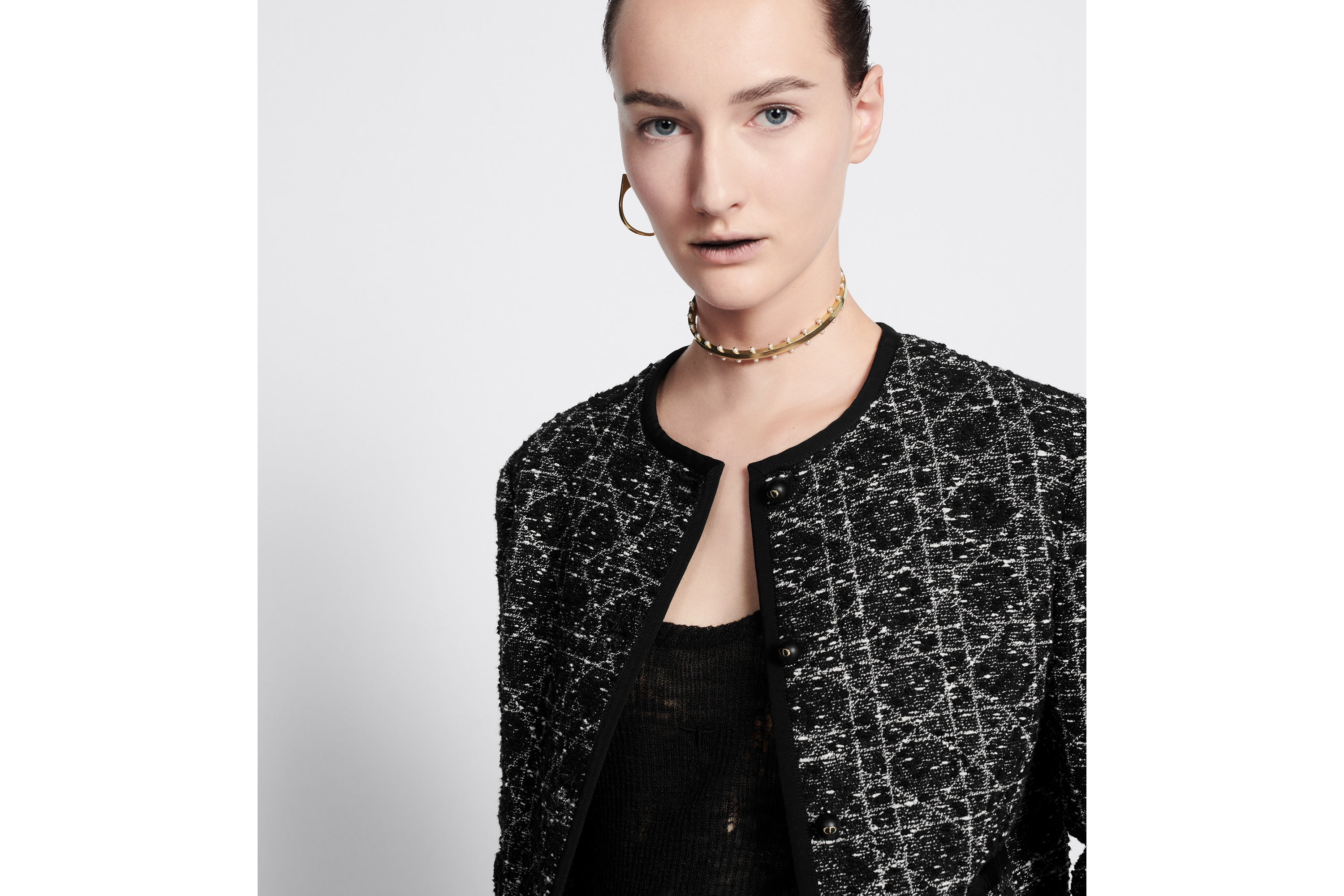 Macrocannage Cropped Jacket