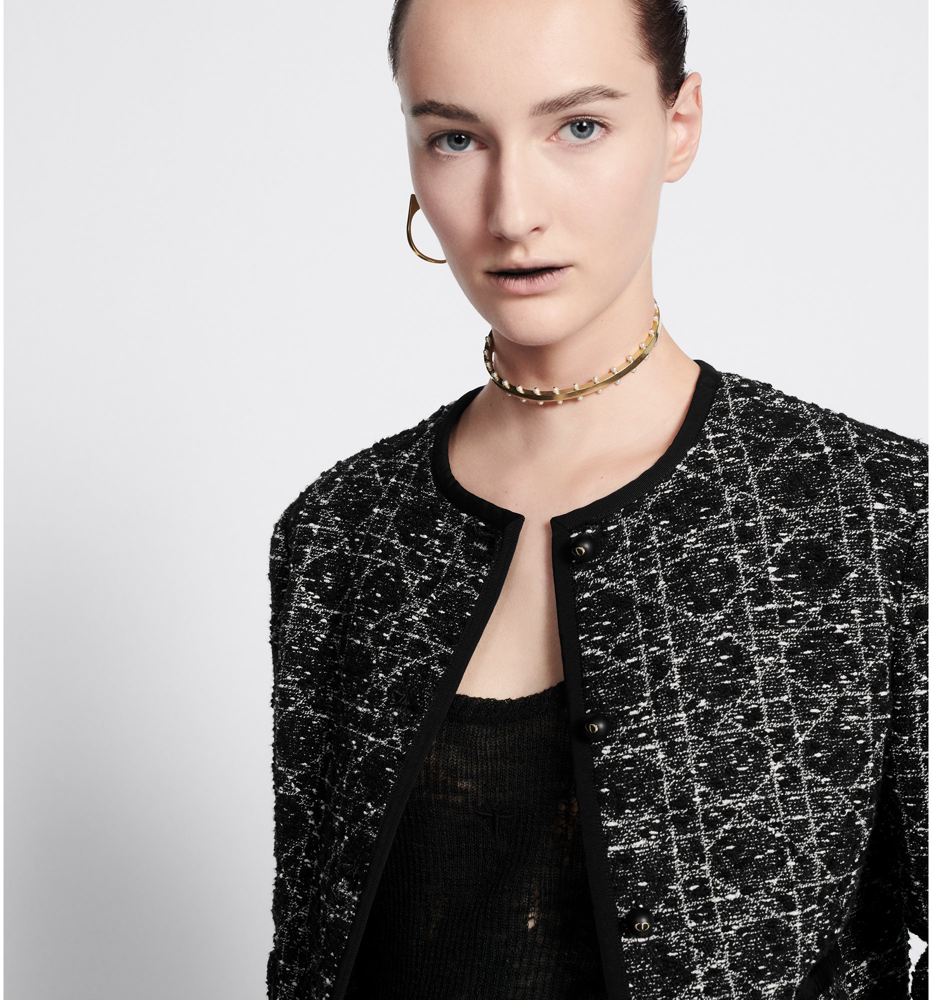 Macrocannage Cropped Jacket