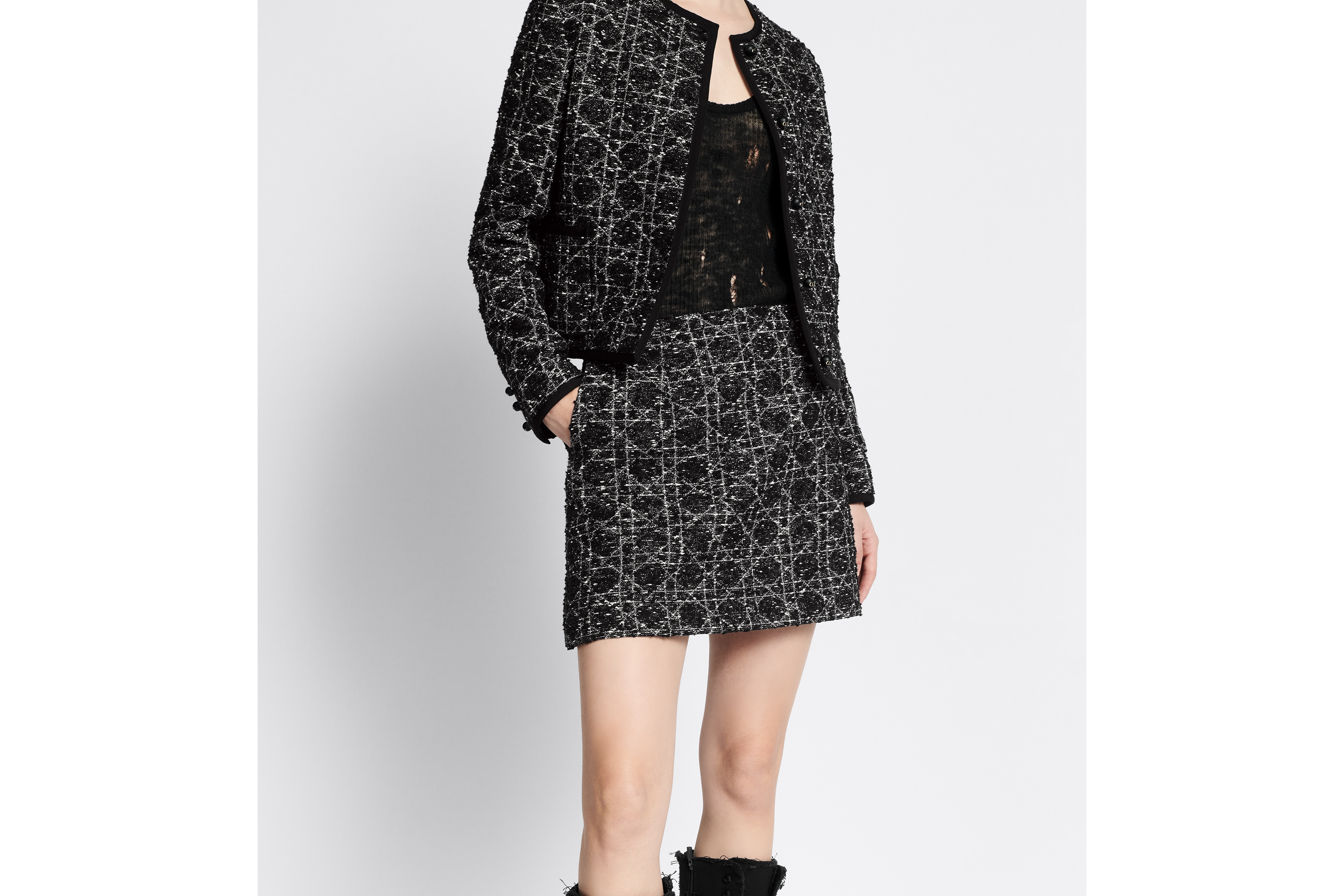 Macrocannage Miniskirt