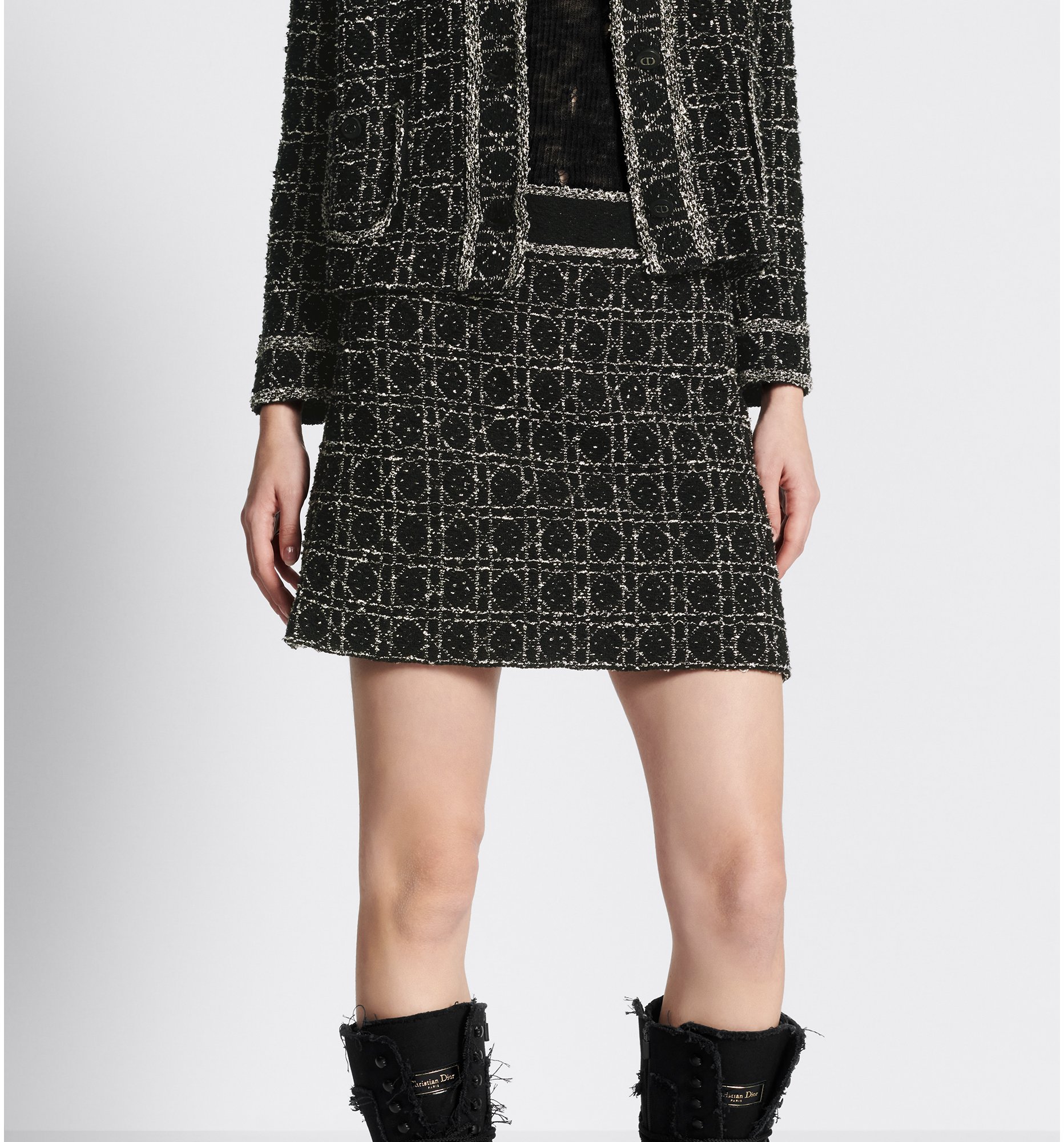 aria_look Macrocannage Flared Miniskirt
