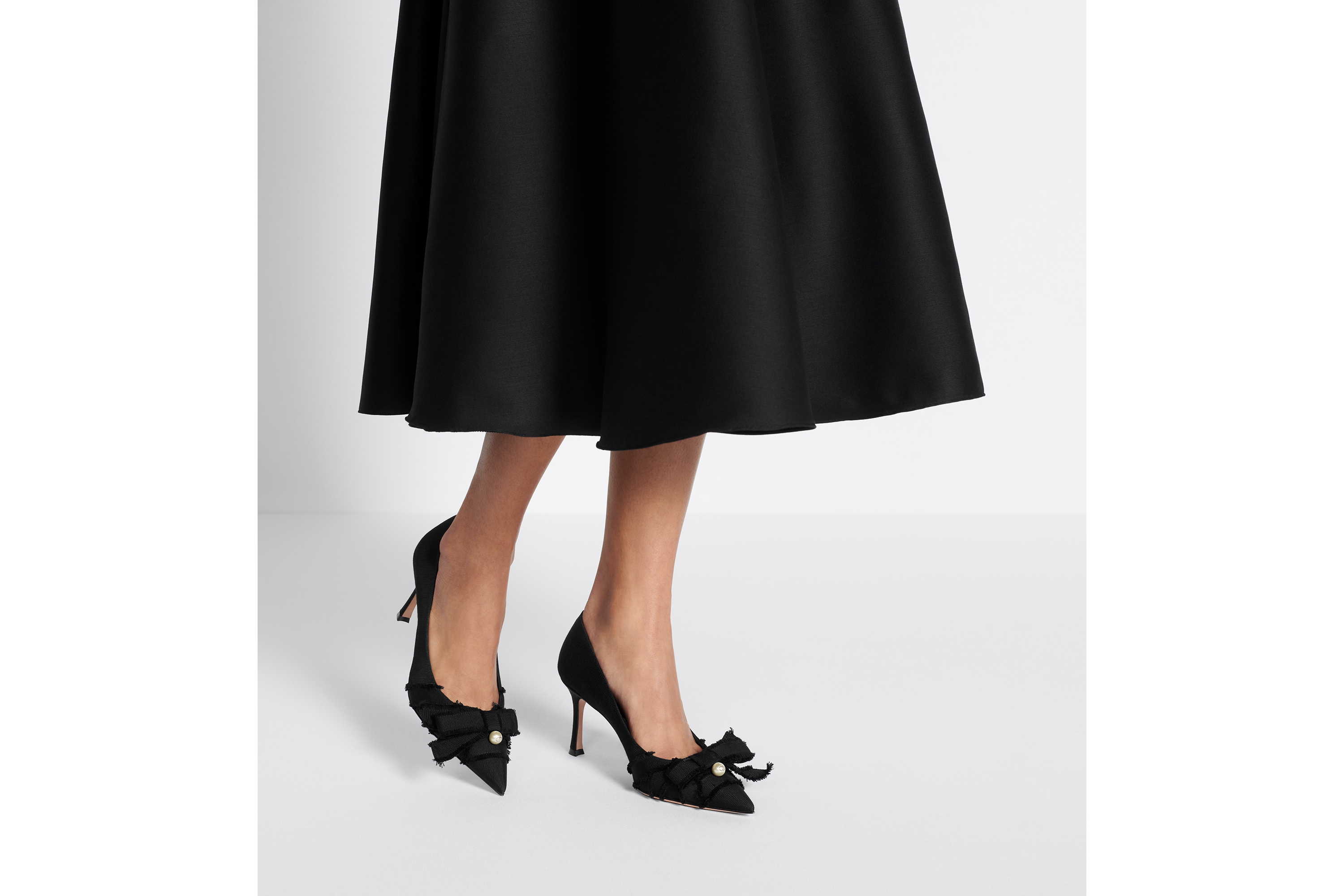 Look Escarpin Adiorable Gros-grain effrangé noir E14