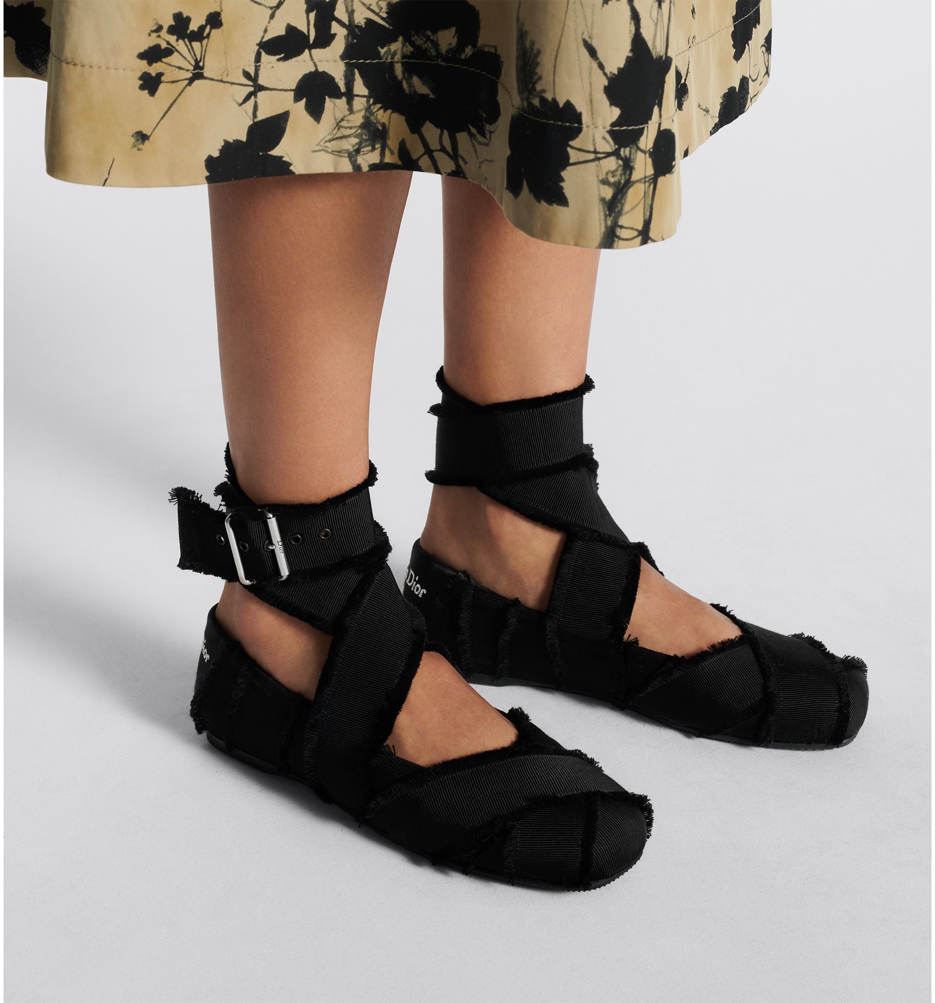 Dior academy lace up ballerina top