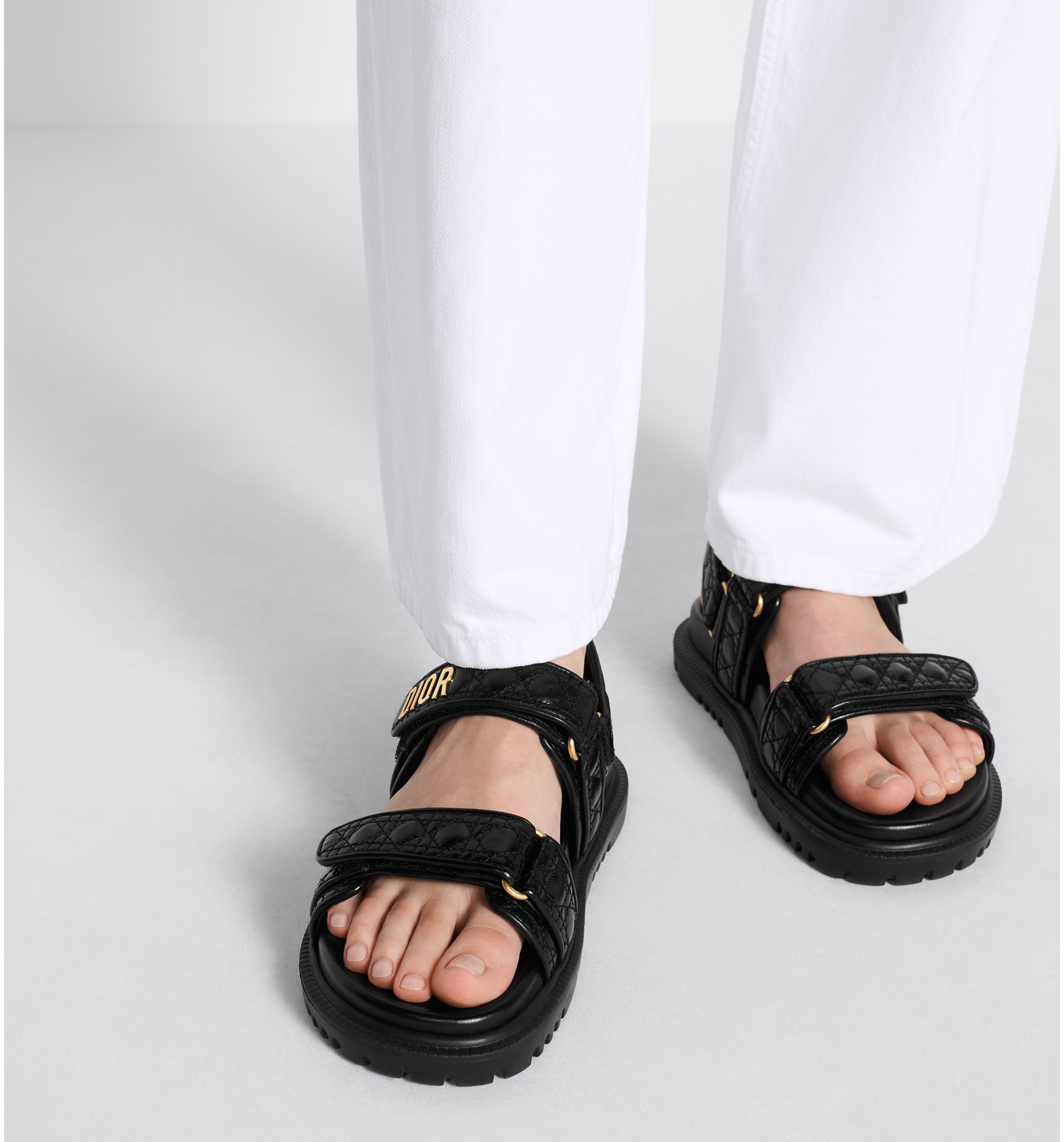 Dioract Sandal Black Quilted Cannage Calfskin DIOR