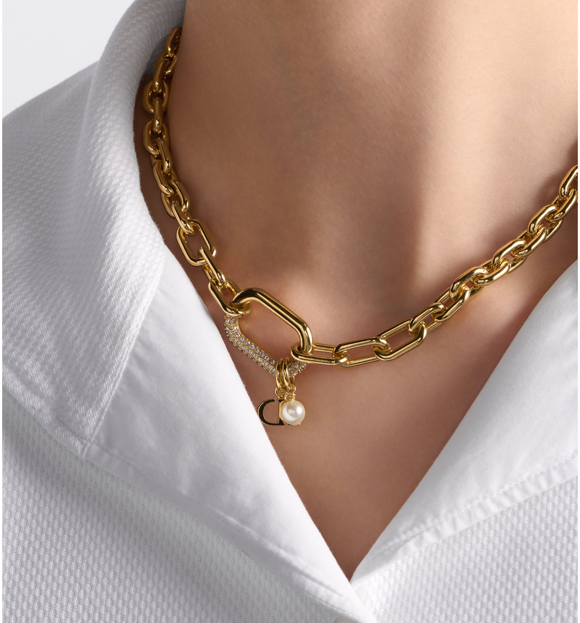 Dior shiny d necklace sale