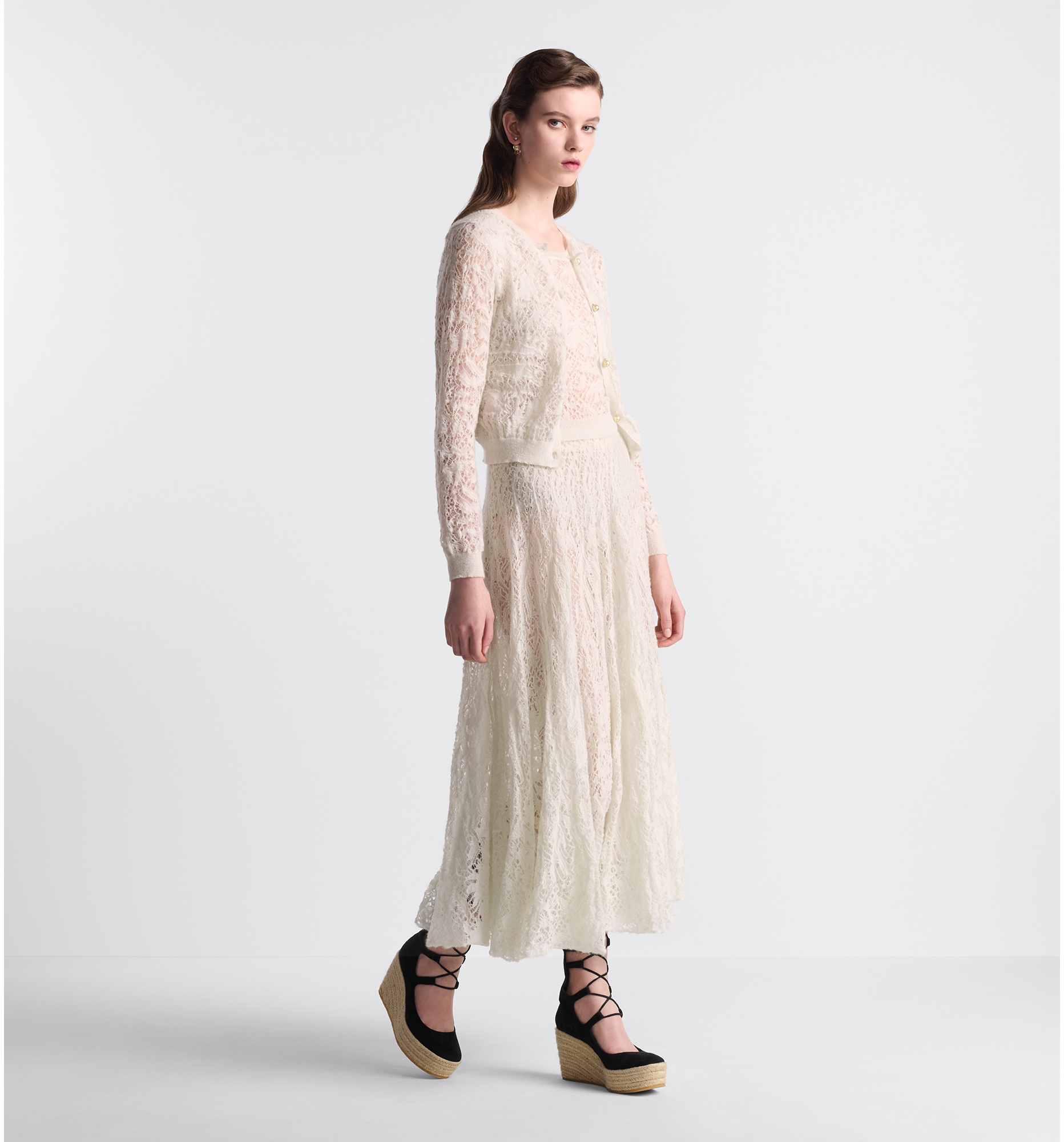 ★美品★現行品ChristianDior/フレアスカート/モヘア美ライン ☆美品☆現行品ChristianDior/フレアスカート/モヘア美ライン