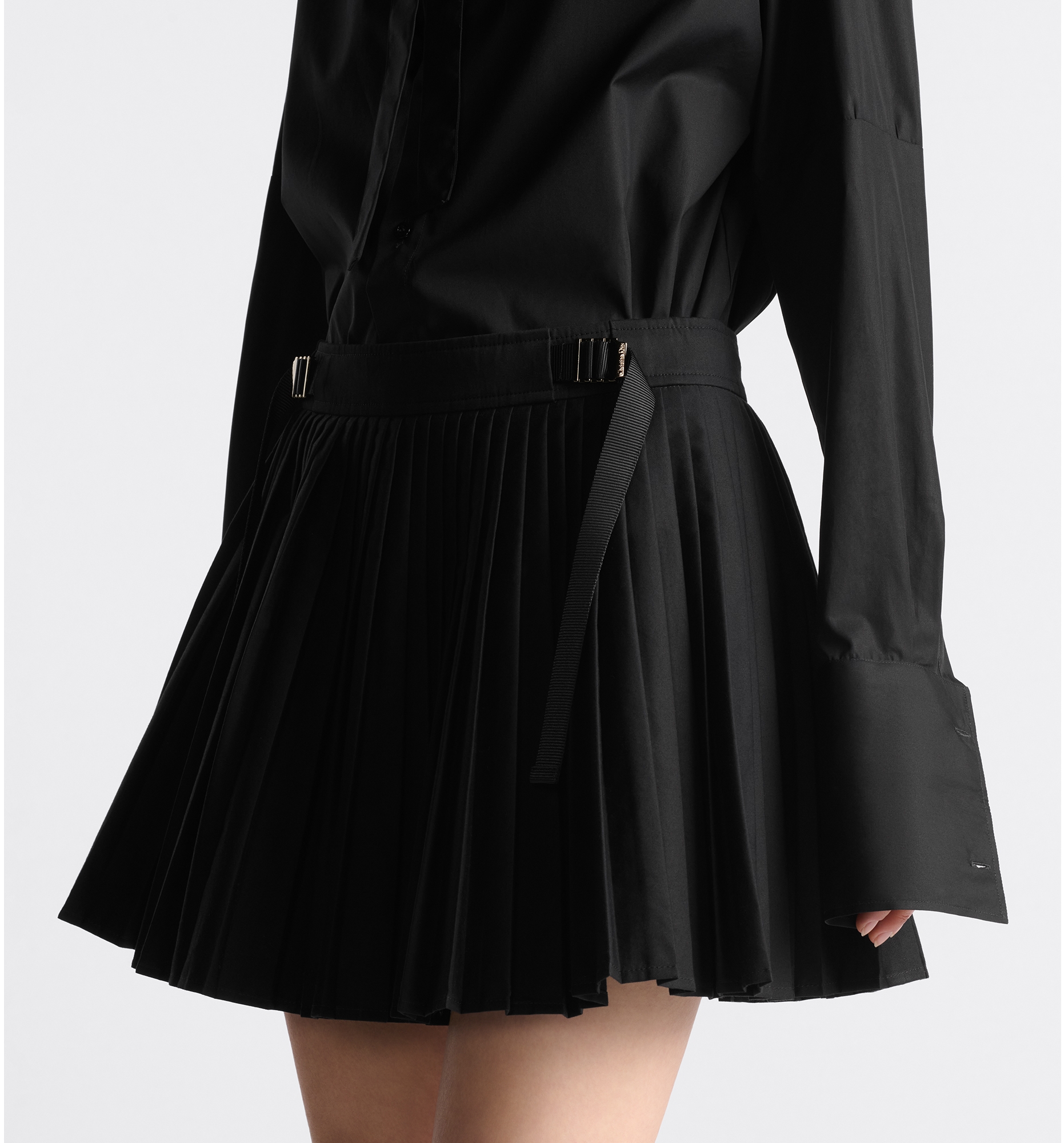 dior 黒 プリーツミニスカート