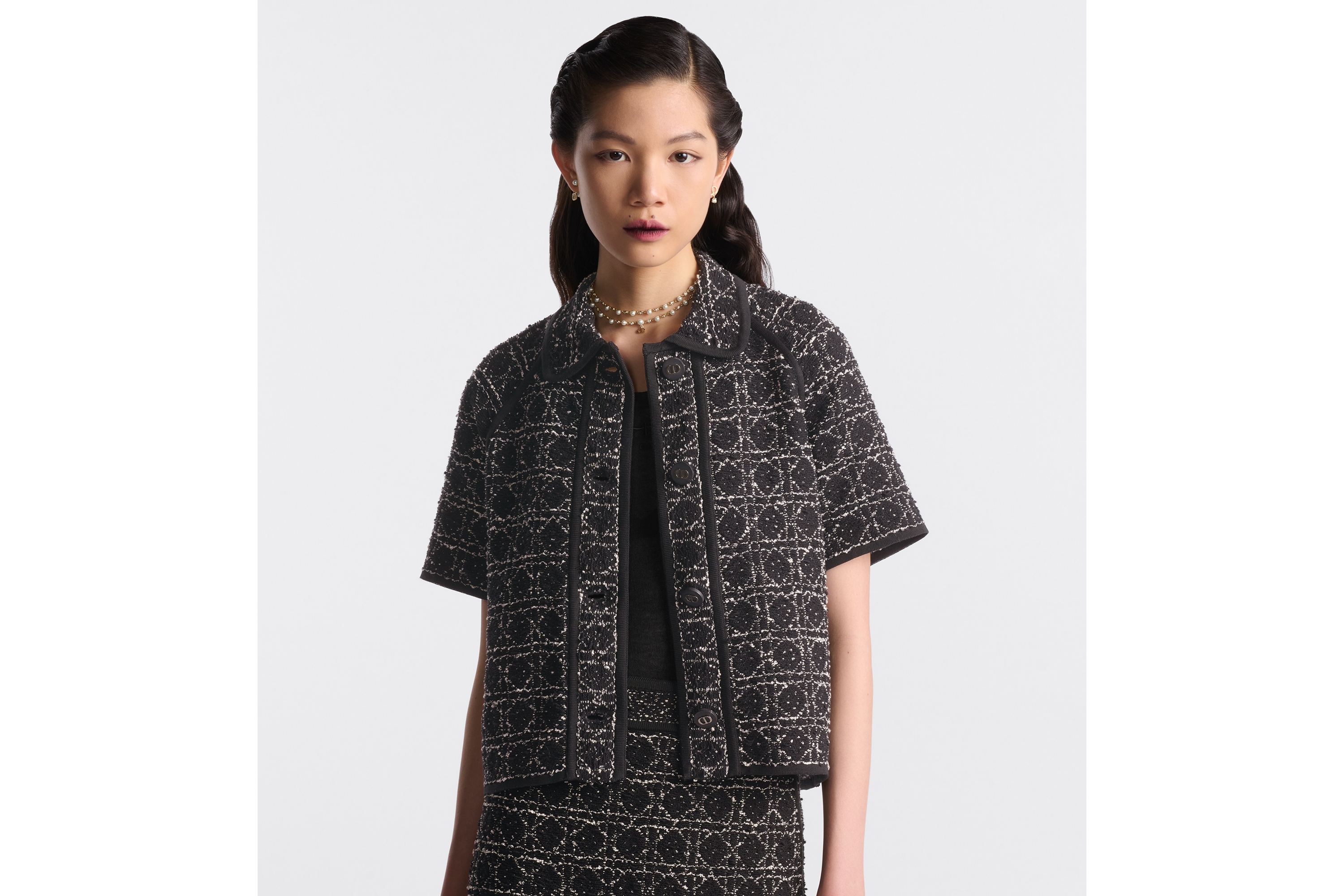 Macrocannage Short-Sleeved Jacket