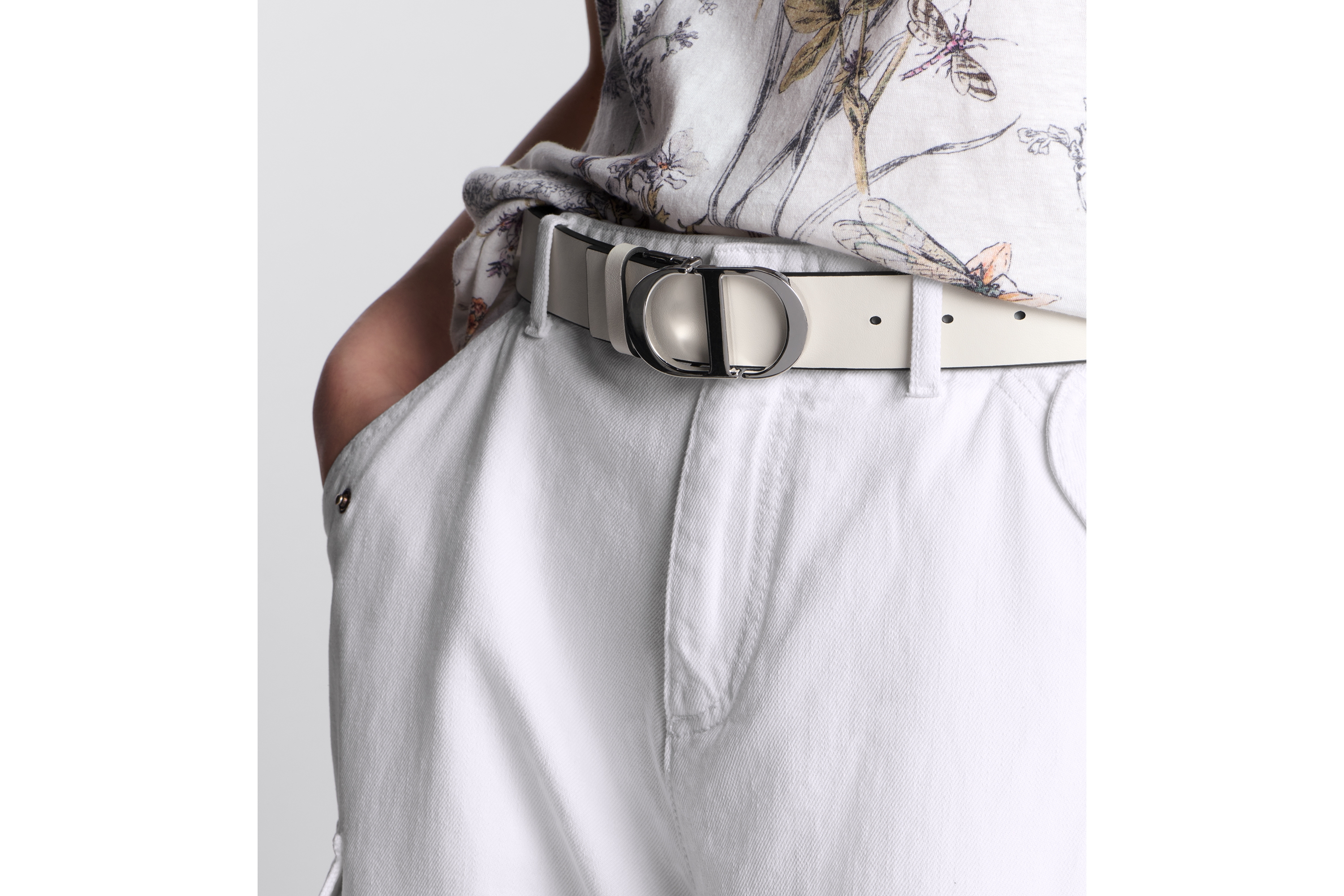 Look 30 Montaigne Reversible Belt Black and Latte Smooth Calfskin, 35 MM E05