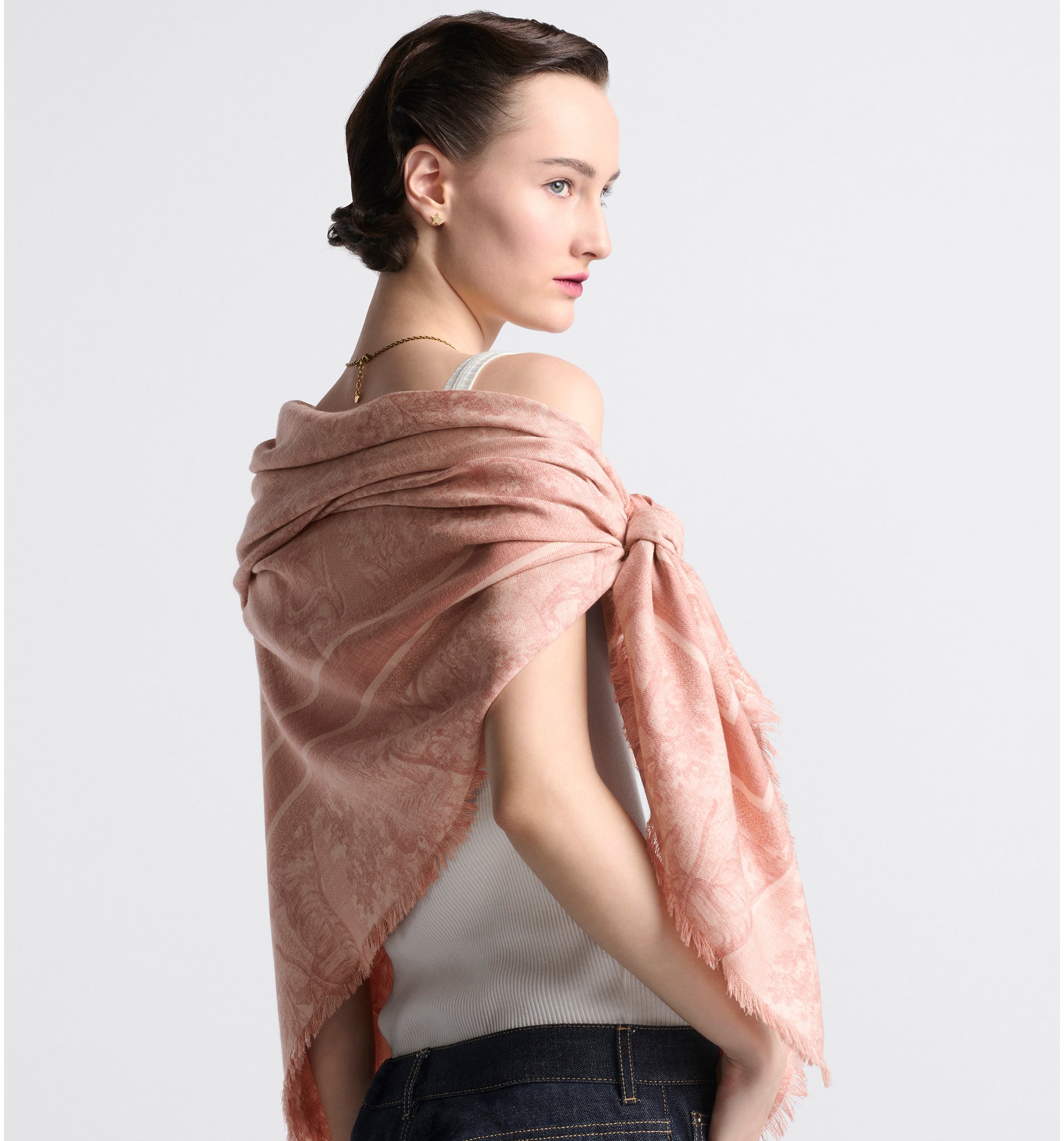 Scialle In Pashmina Donna, Sensazione Seta, Classico Paisley, Lungo 78", Per Matrimonio O Serate