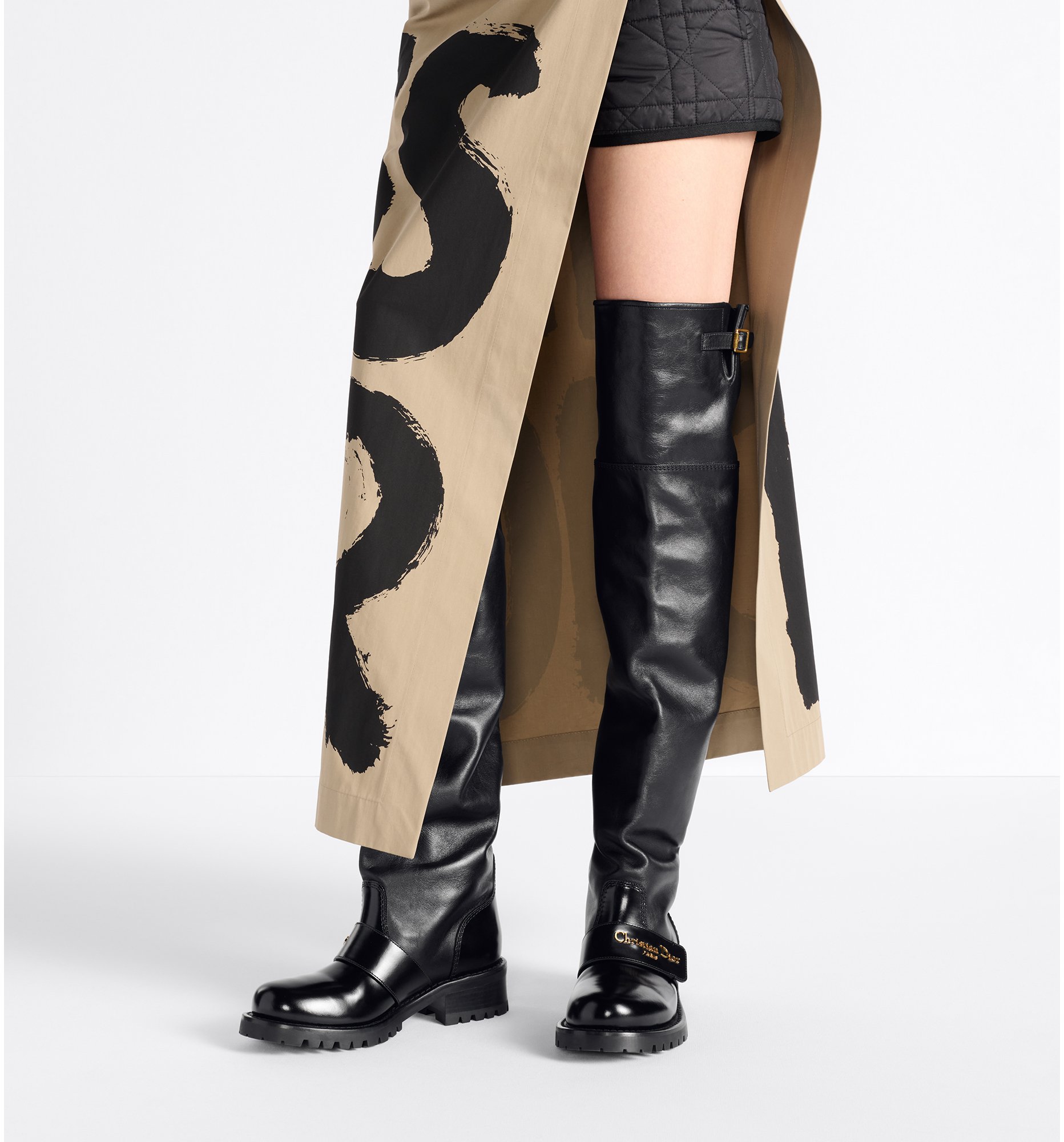 Dior latex thigh high boots shop