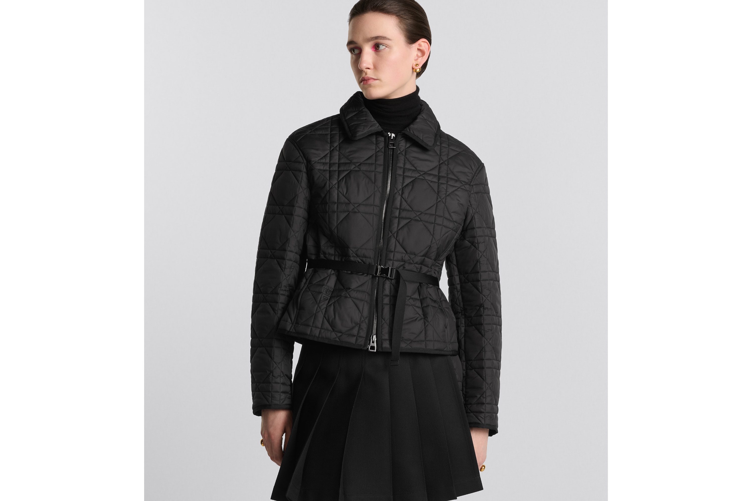 Macrocannage Belted Peacoat