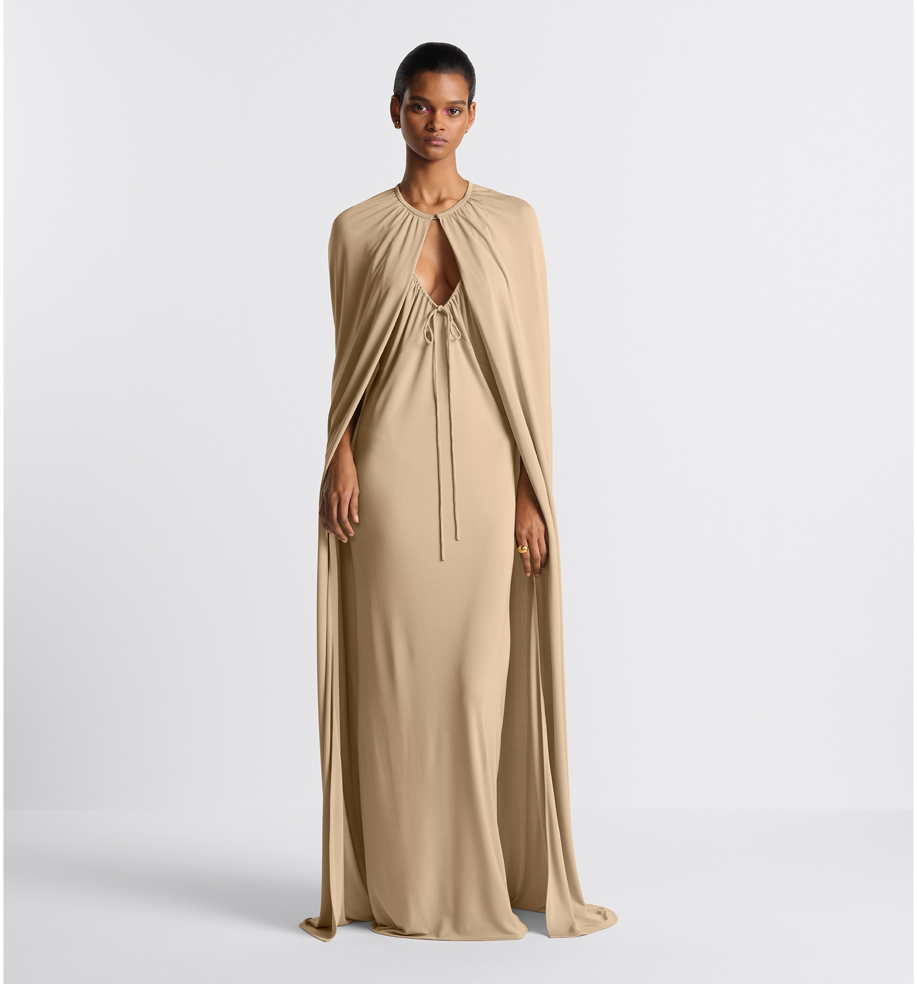 Long Dress Beige Technical Jersey DIOR