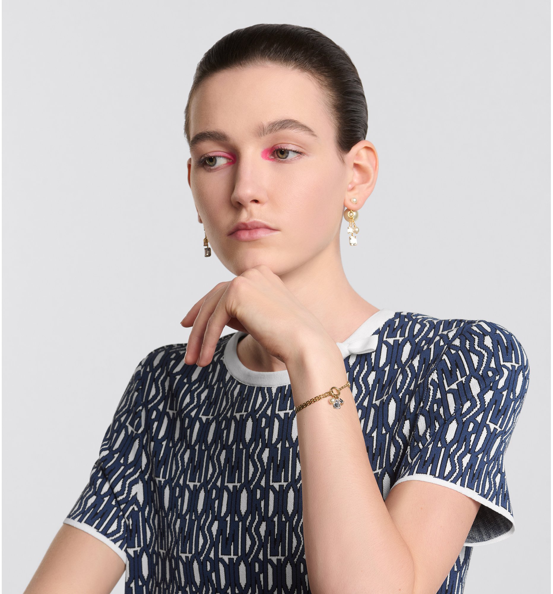 DIOR | Petit CD ブレスレット メタル・レジンパール・クリスタル