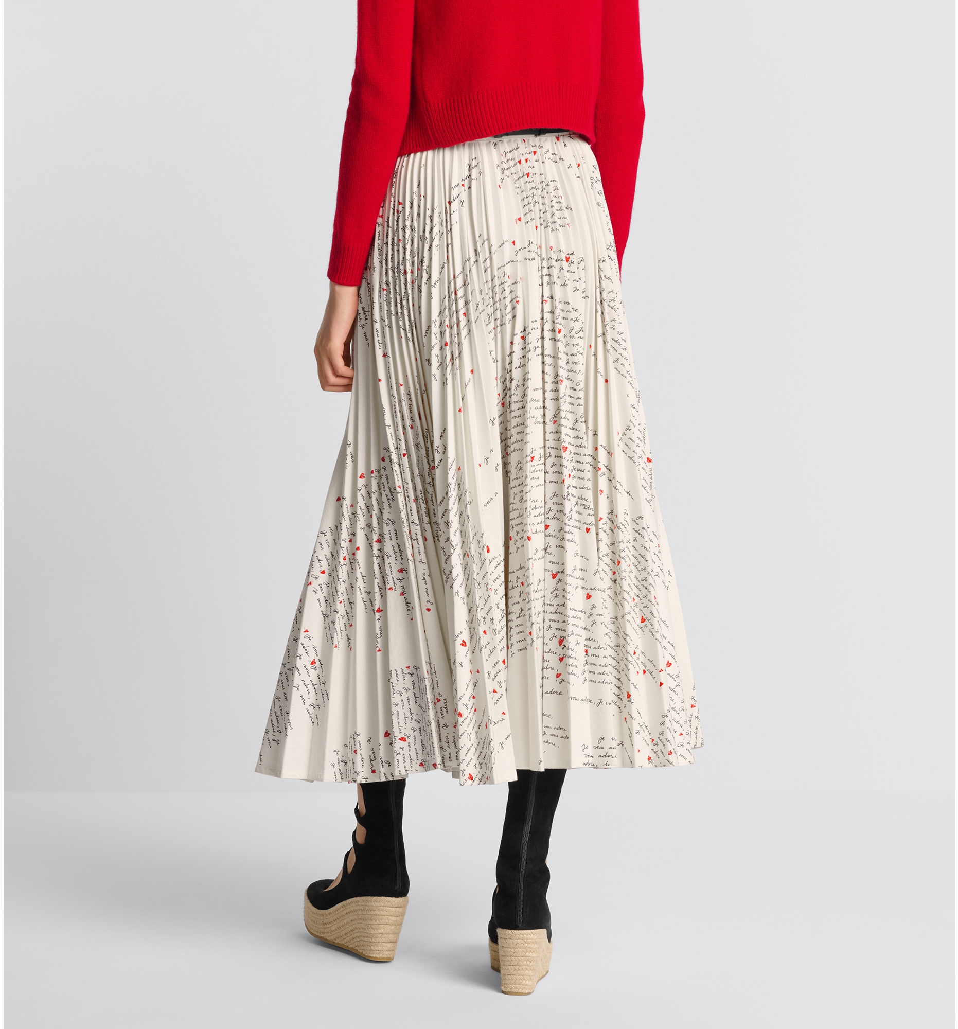 Dior pleated denim skirt cheap