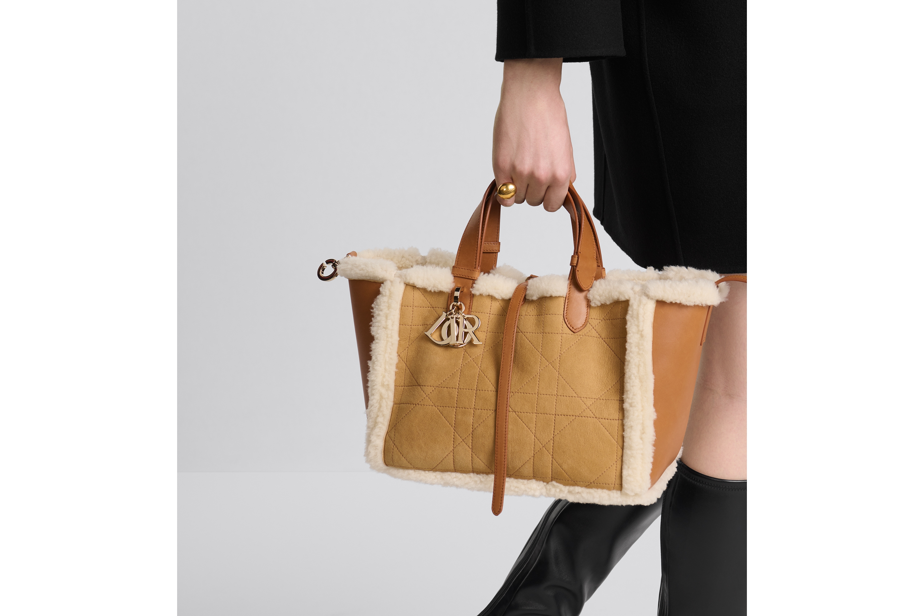 look_image_alt_prefix Dior Toujours バッグ ミディアム マクロカナージュ スエード & ラムスキンシアリング E11