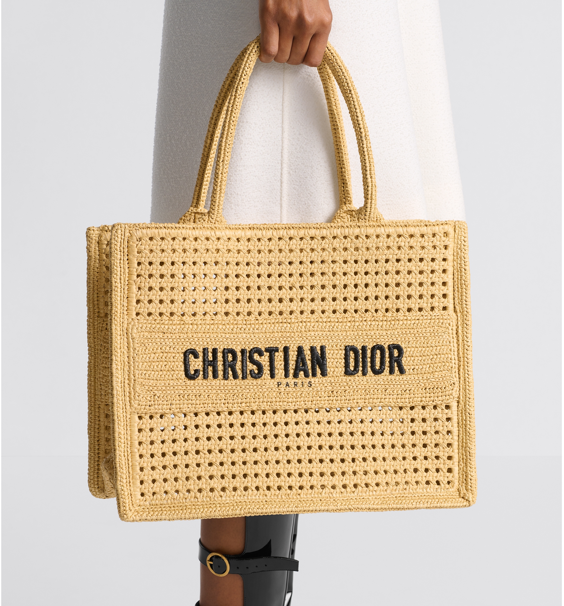 Christian dior straw bag top