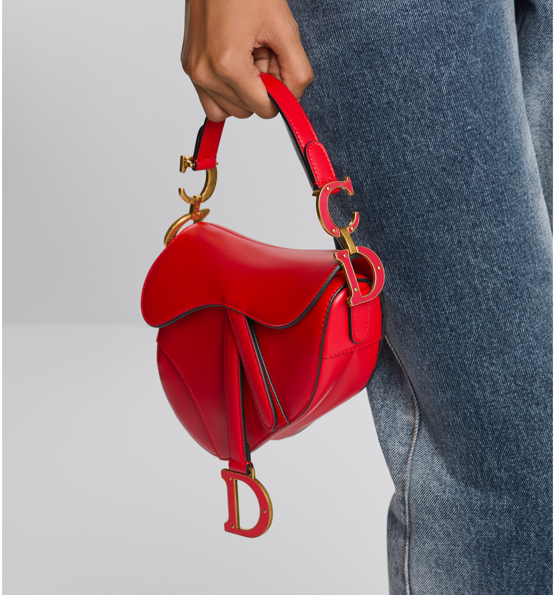 Christian dior saddle bag red clearance