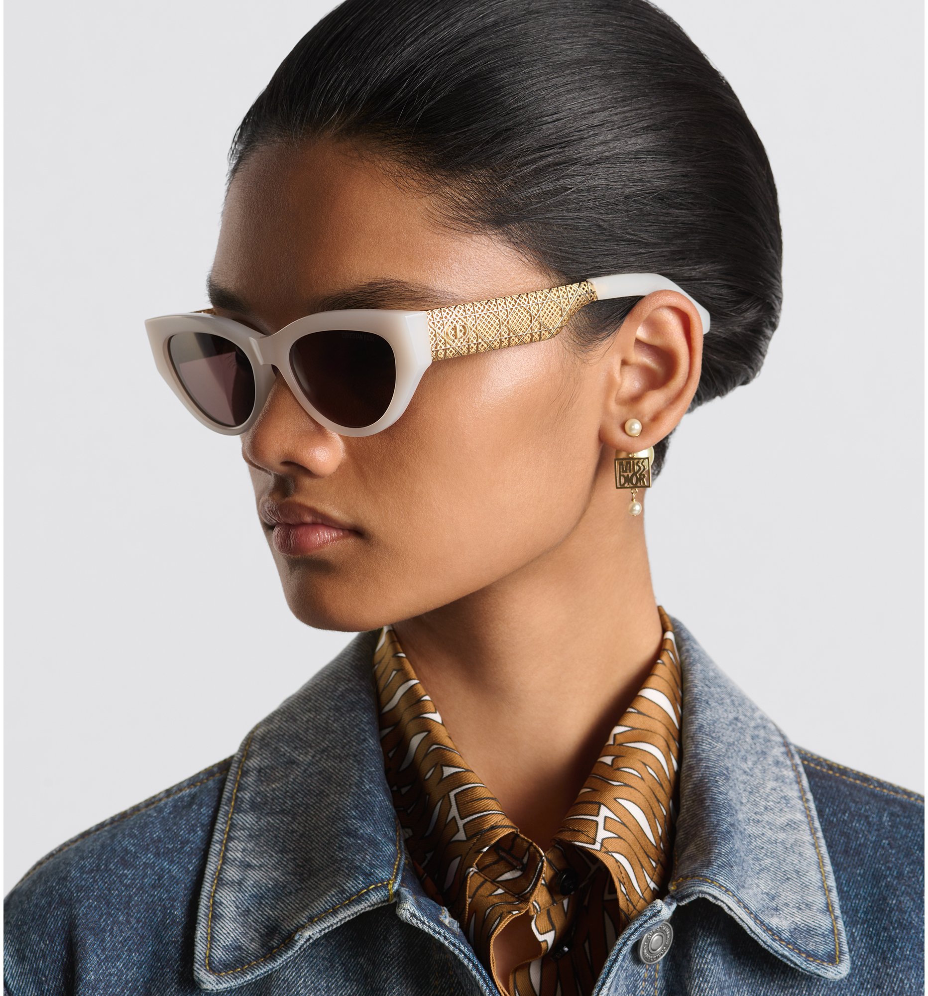 Occhiali Da Vista In Titanio Color Oro Rosa Con Forma A Occhio Di Gatto - Foto 7