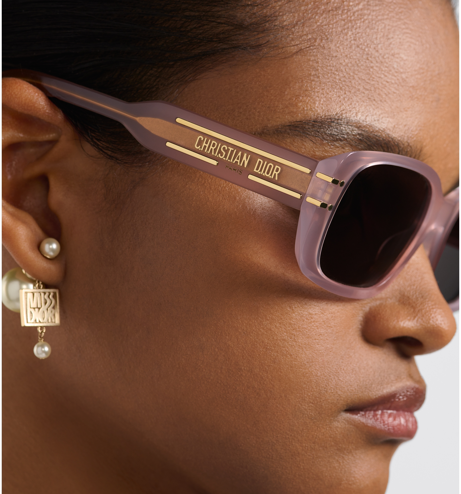 DiorSignature S12I Mink Gray Rectangular Sunglasses DIOR
