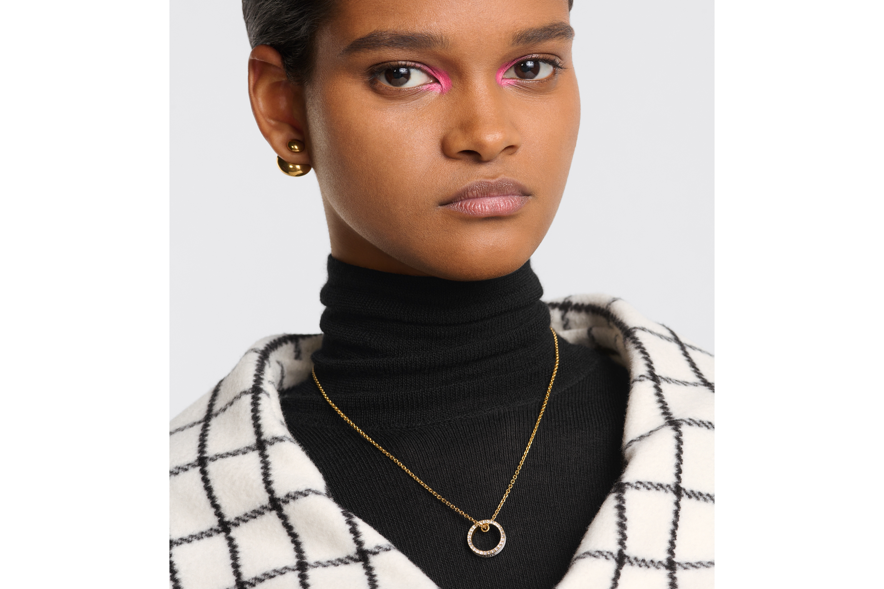 Dior Night Code Halskette Metall mit Gold-Finish, Kristalle in Weiß und ...