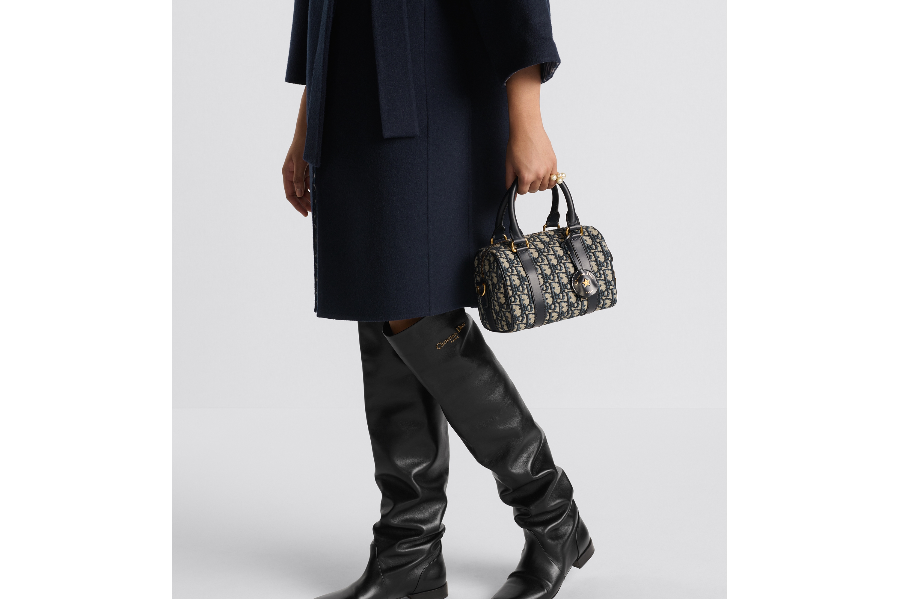 Look Dior Groove 20 Bag Blue Dior Oblique Jacquard E10