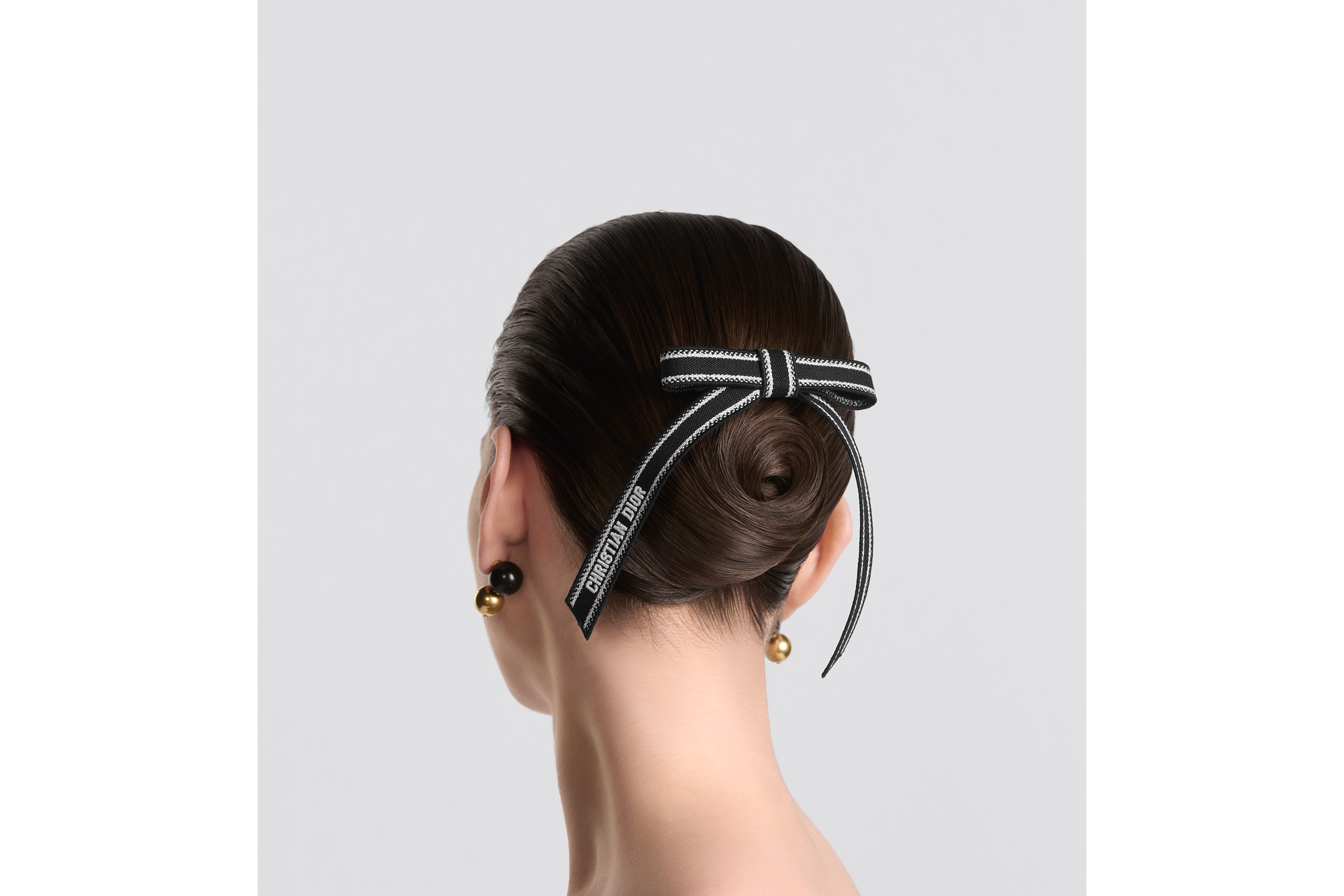 Christian Dior Embroidered Dior Twist Bow