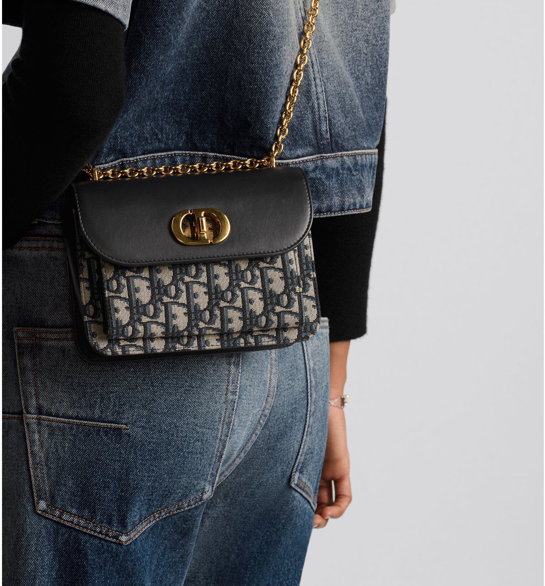 Miss Maddy Mini Bag Blue Dior Oblique Jacquard and Smooth Calfskin DIOR