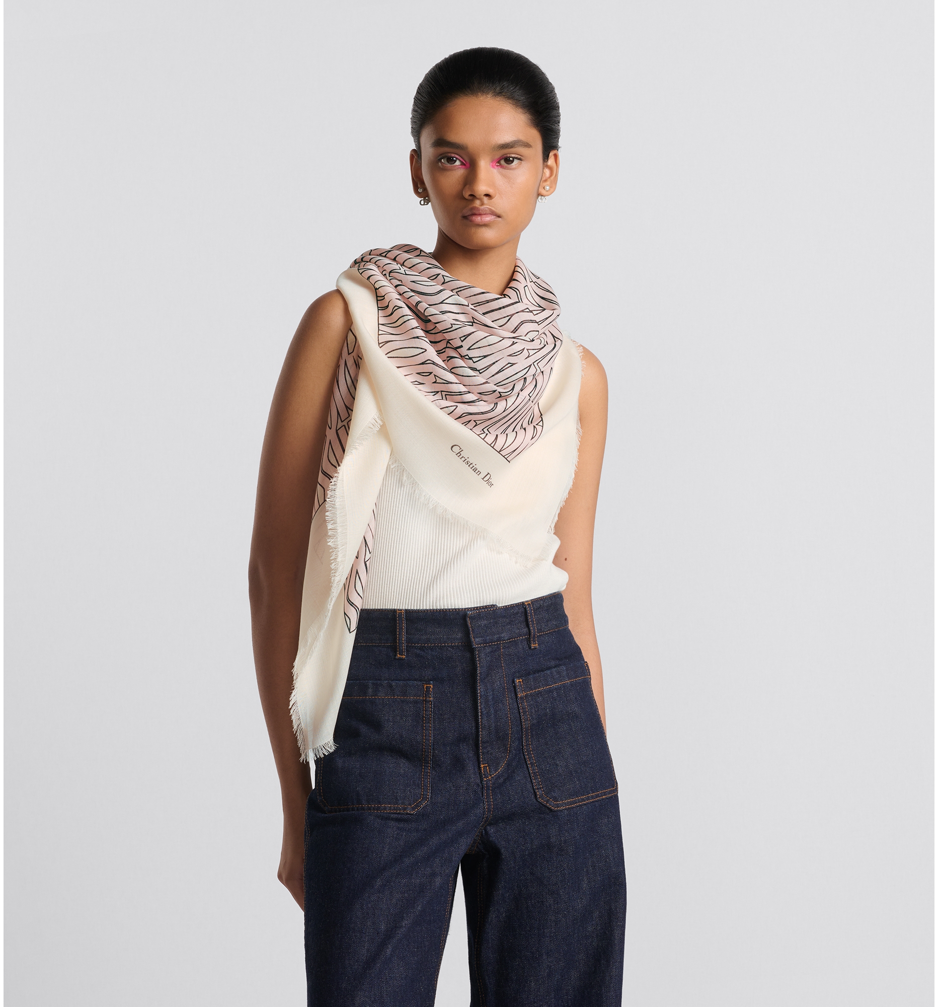 DIOR | Miss Dior Allover ショール ウール・カシミヤ・シルク 