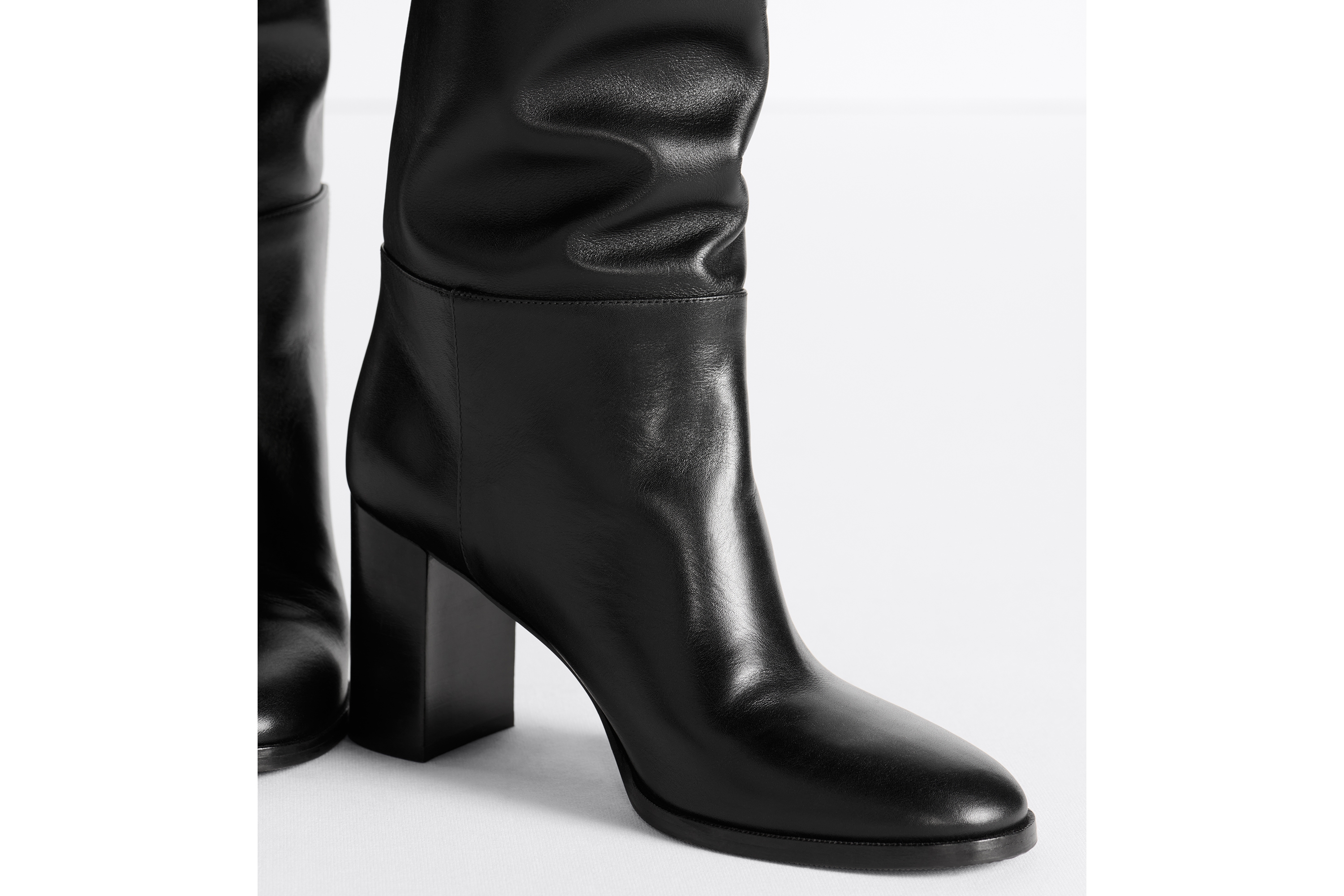 Look D-Town Heeled Boot Black Supple Calfskin E17