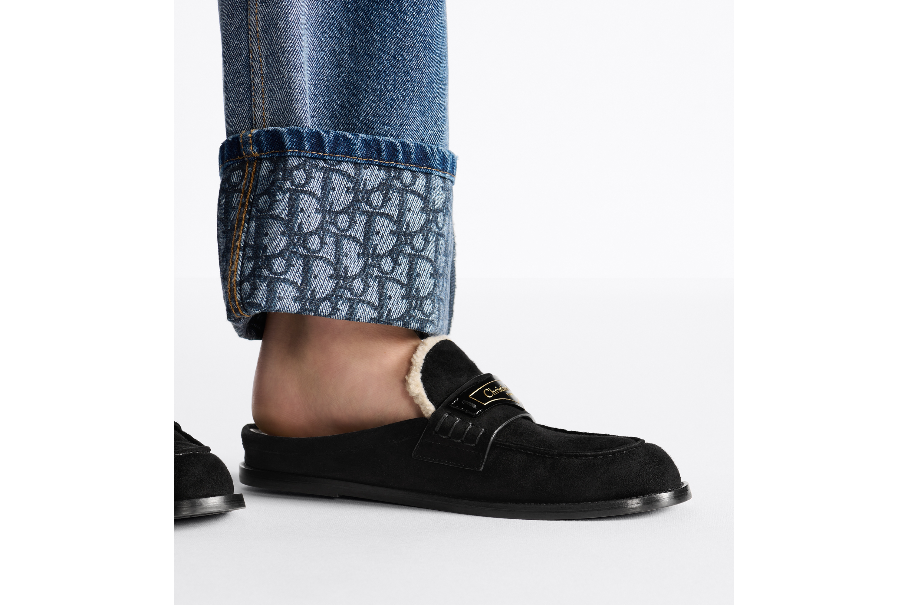 Look Dior Boy Mule Black Suede Goatskin E15