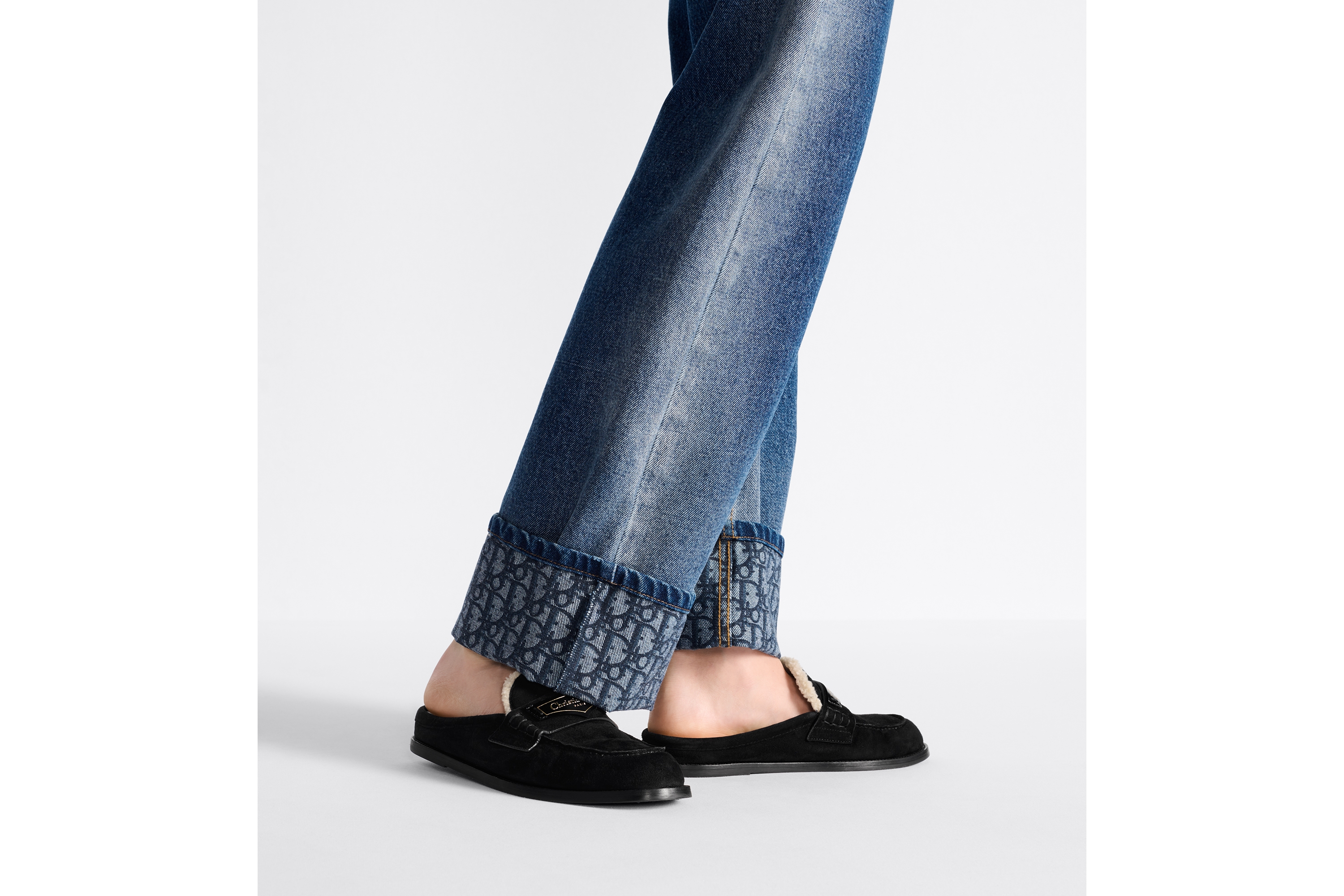 Look Dior Boy Mule Black Suede Goatskin E16