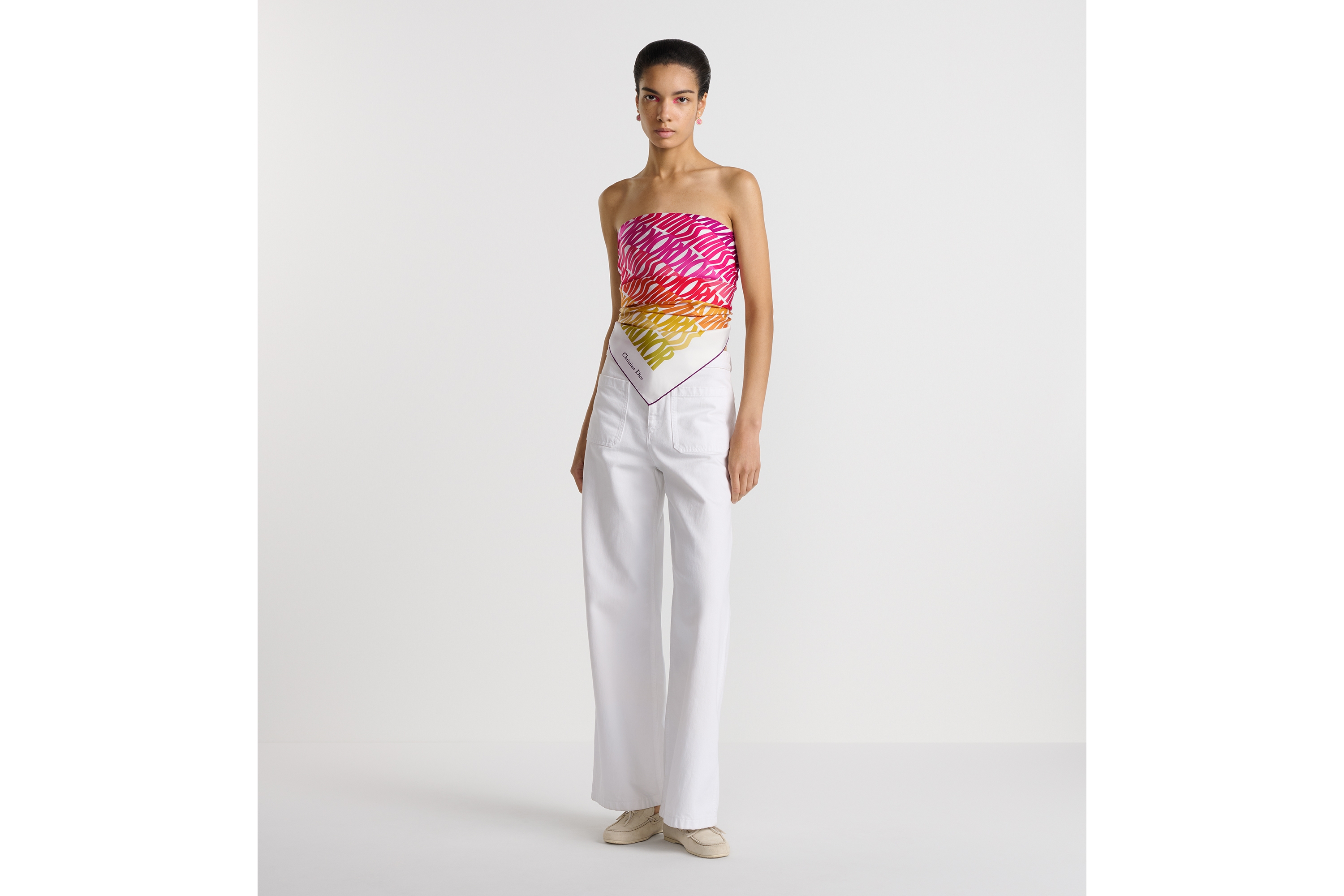 Dior 100%シルク ショール スカーフ 箱付 ミントグリーン スター