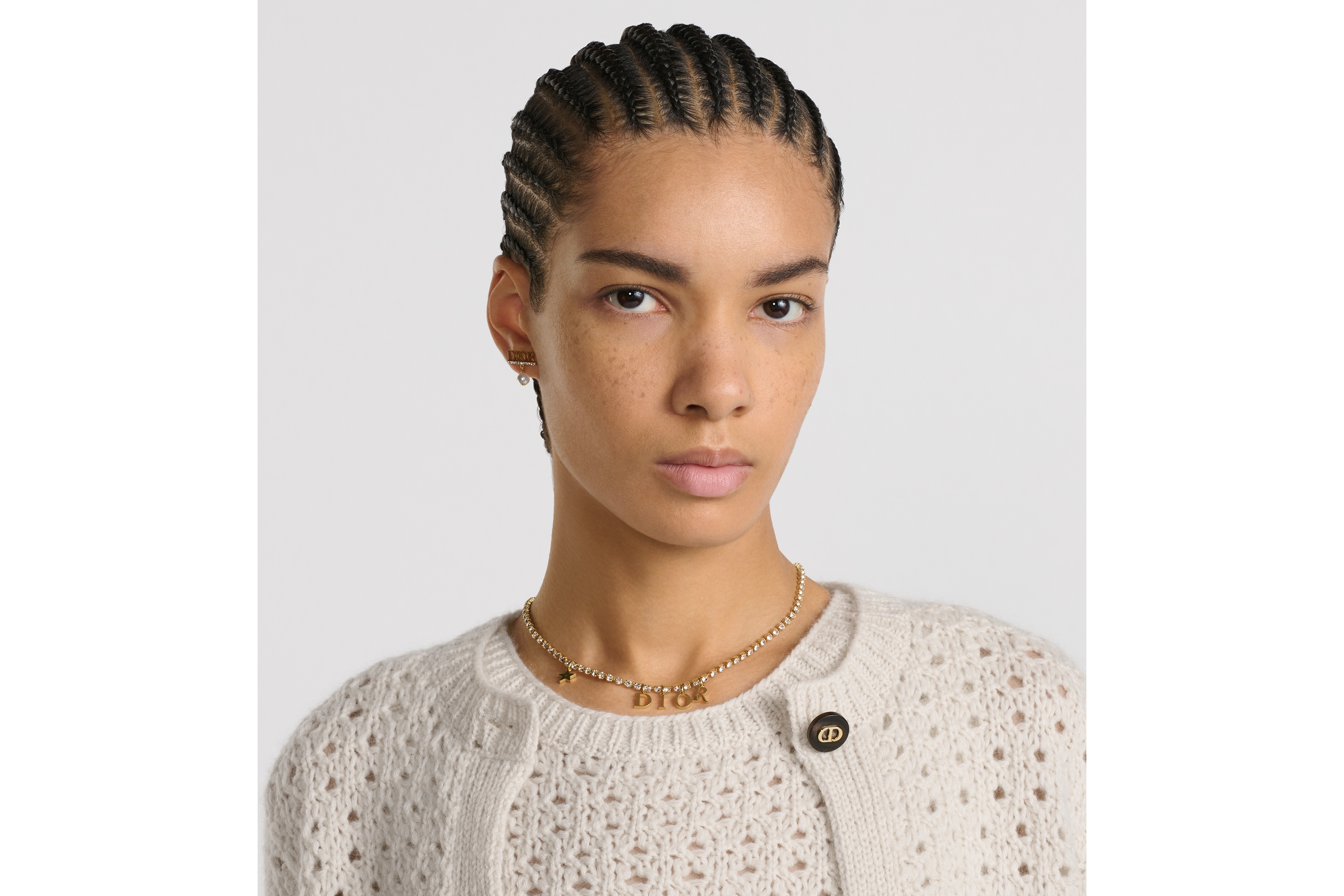 大人気 Dior ターコイズ オブリーク リバーシブル ネックレス