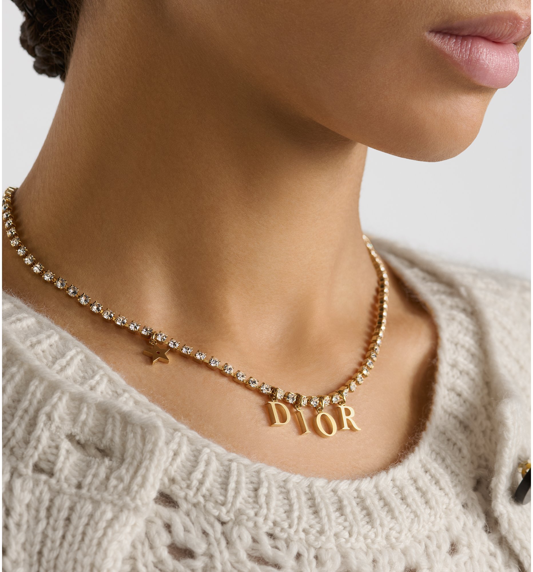 【新発売】今週の市販 Metal Gold-Finish Necklace Dio(r)evolution and DIOR | Crystals Silver-Tone アクセサリー