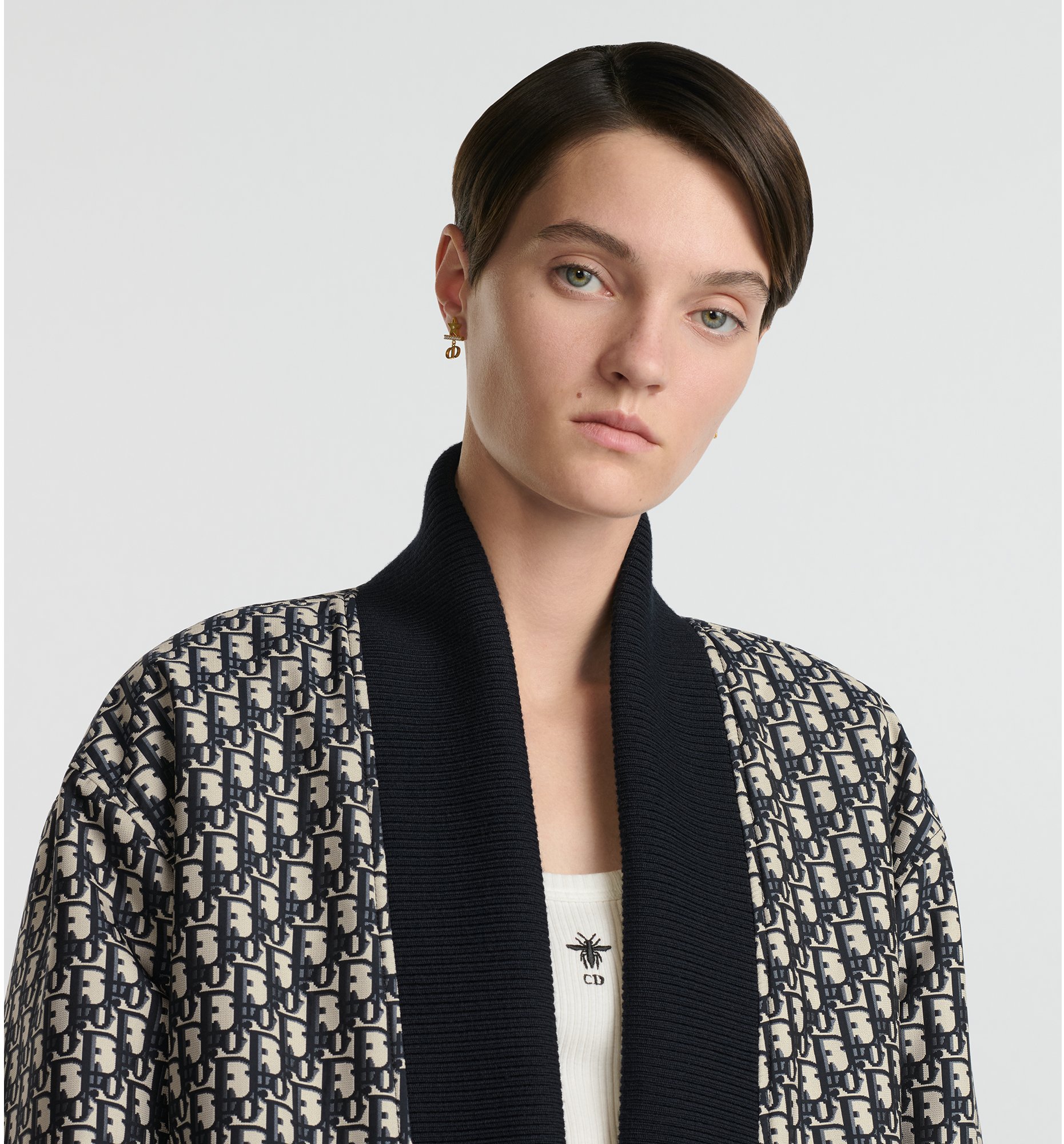aria_look Padded Bomber Jacket Worn view cropped