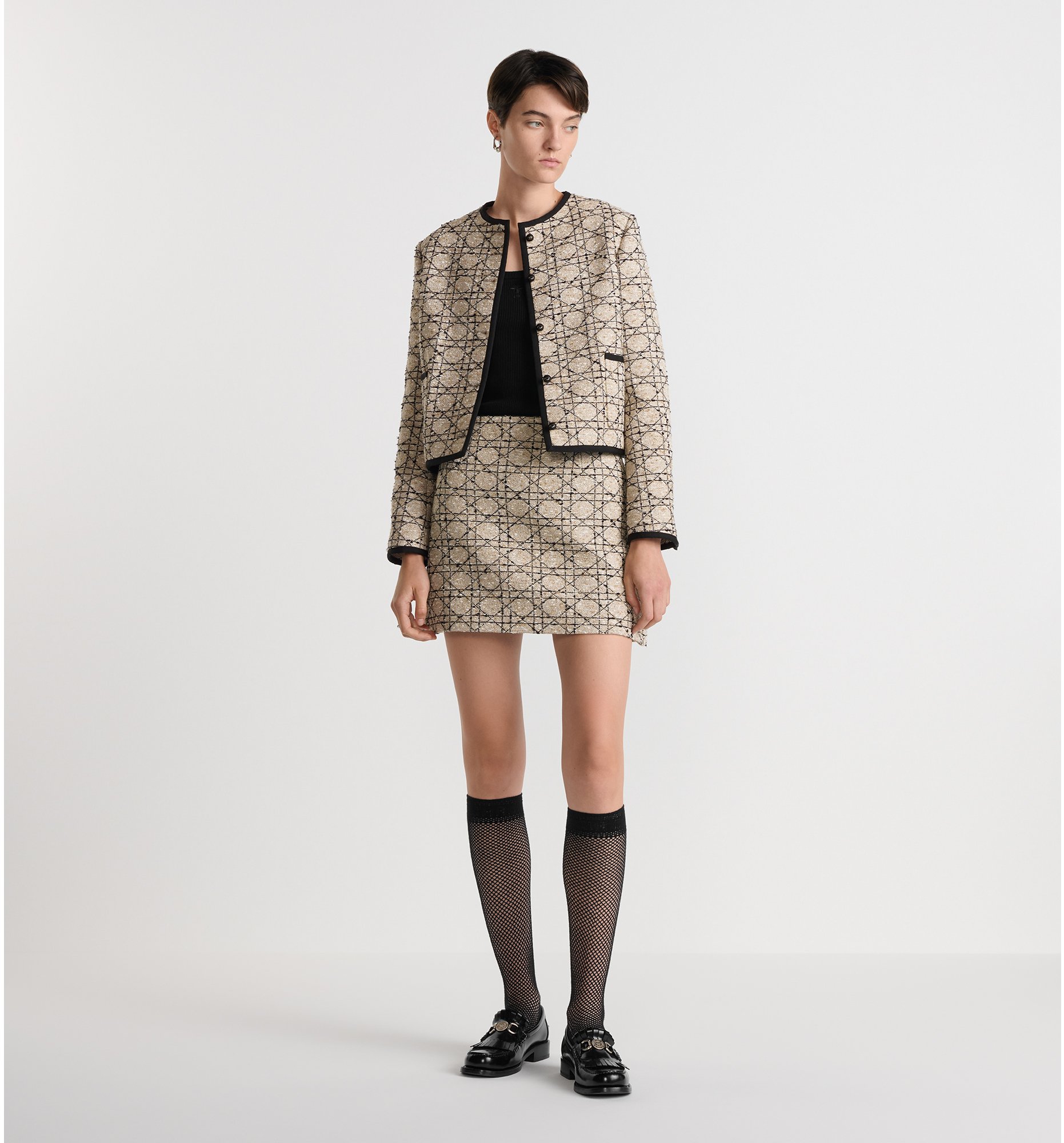 aria_look Macrocannage Miniskirt Front view