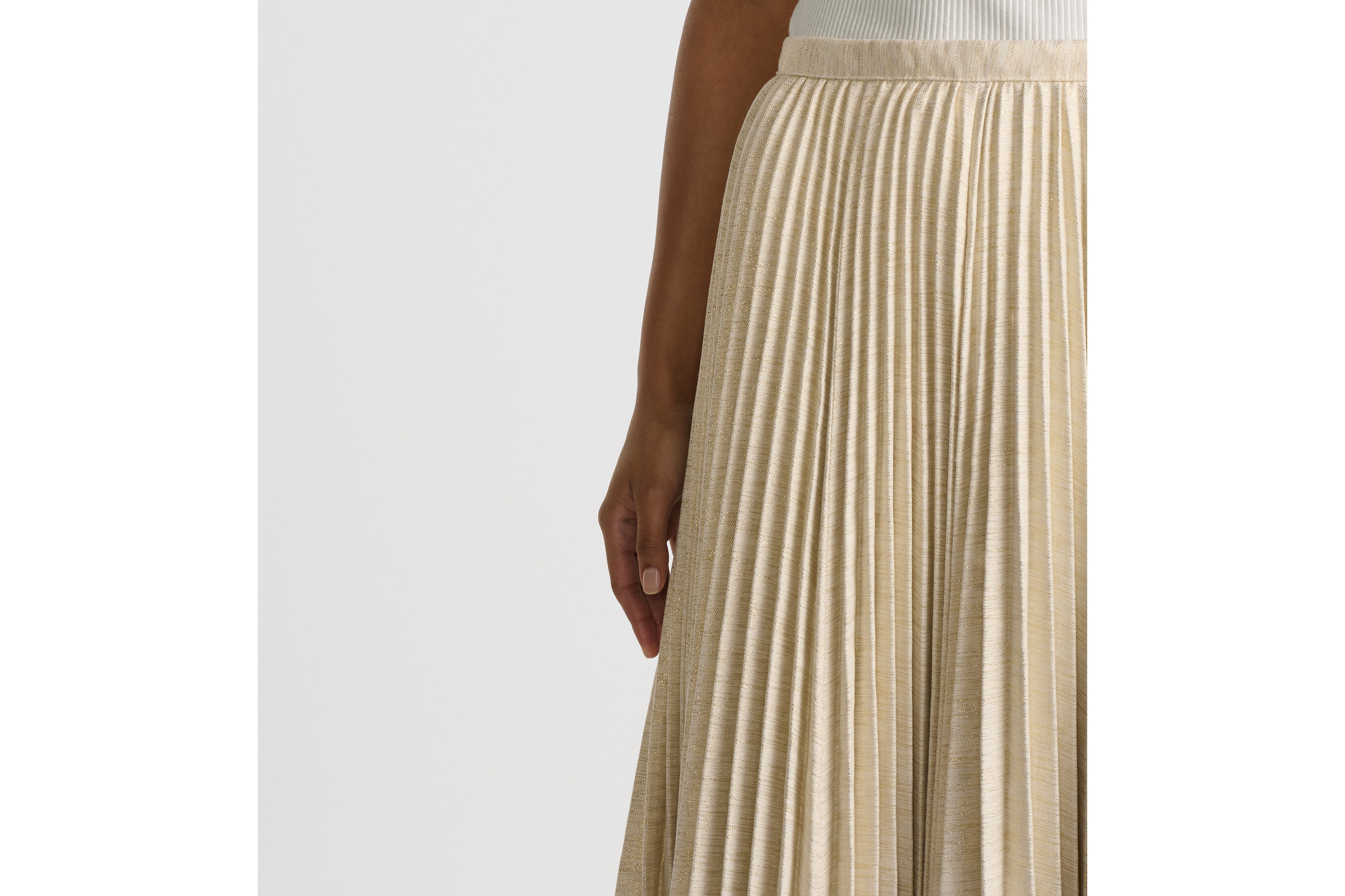 Dior Or Mid-Length Pleated Skirt