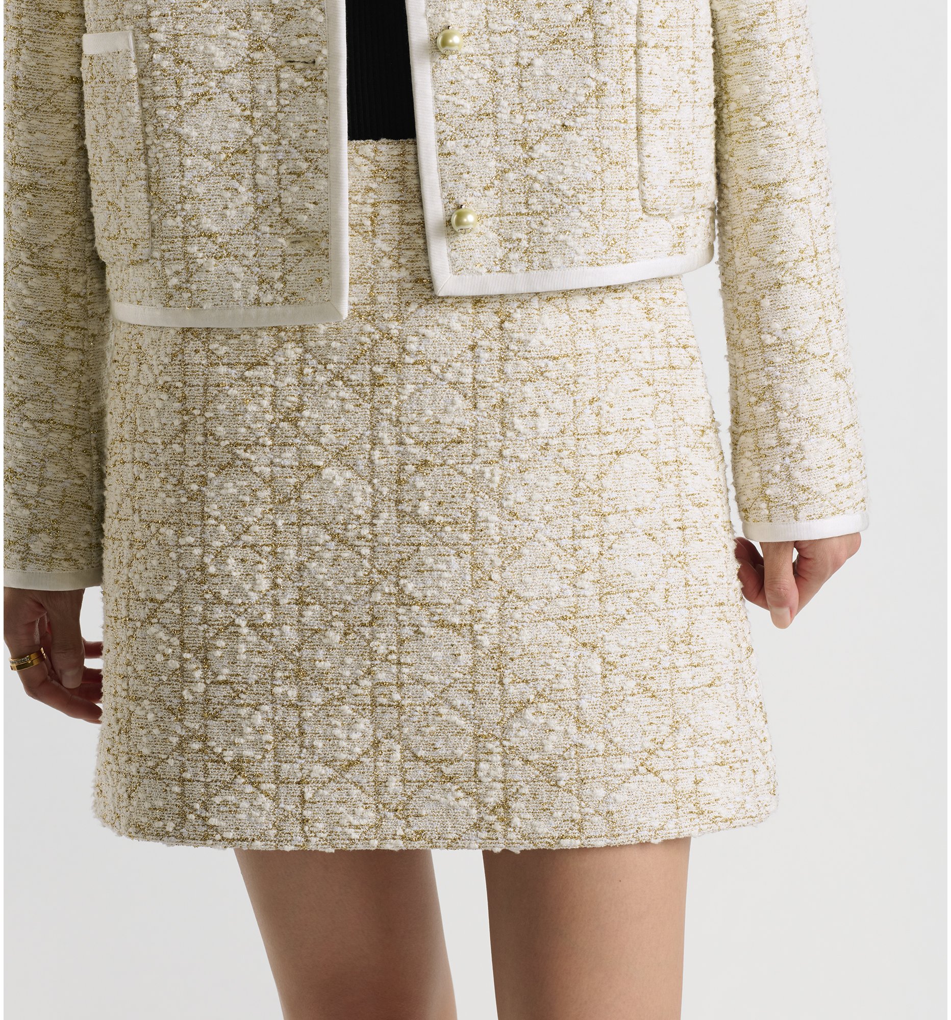 aria_look Dior Or Macrocannage Miniskirt Worn view