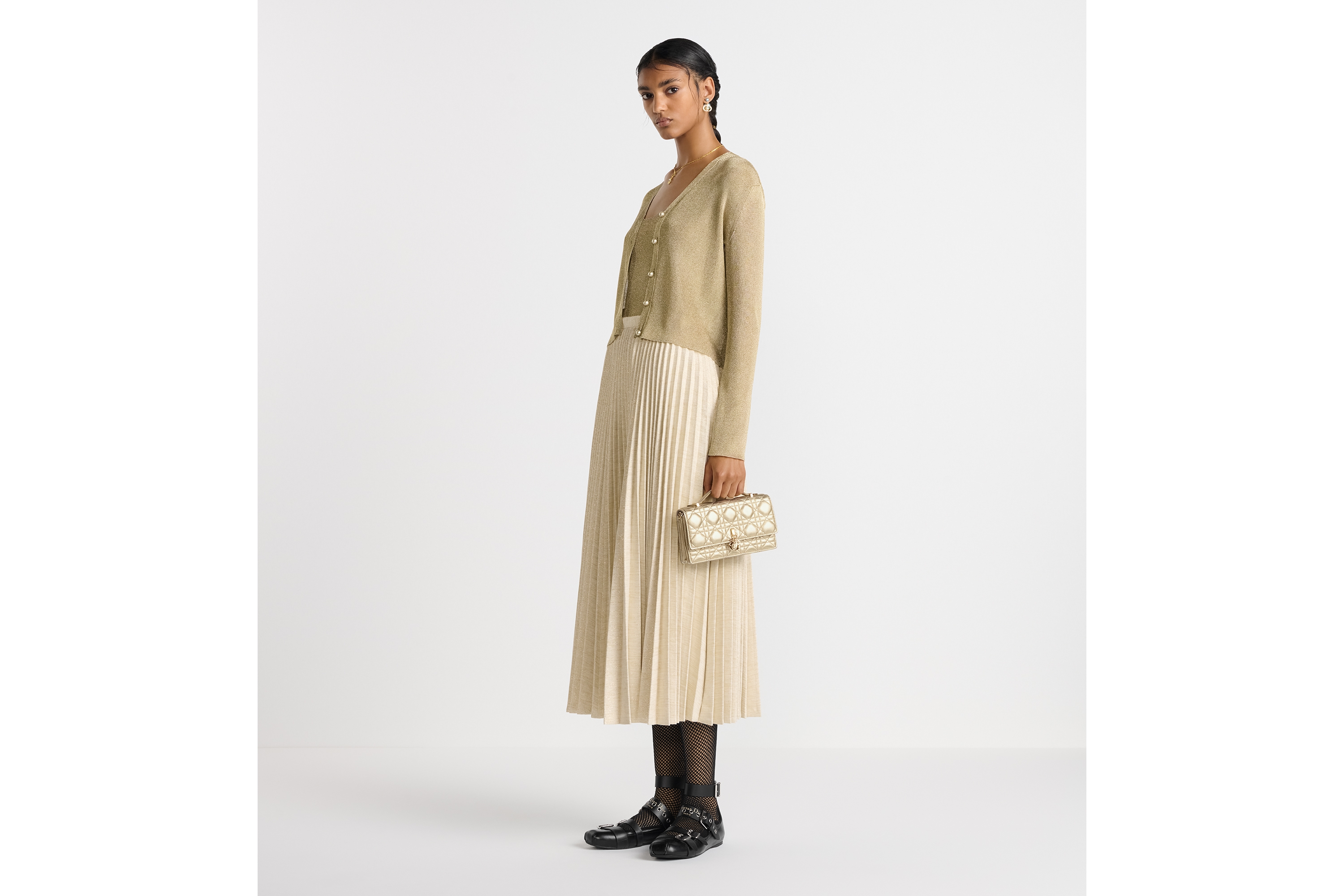 look_image_alt_prefix My Dior Minitasche Cannage Kalbsleder in Metallic-Goldfarbe E01