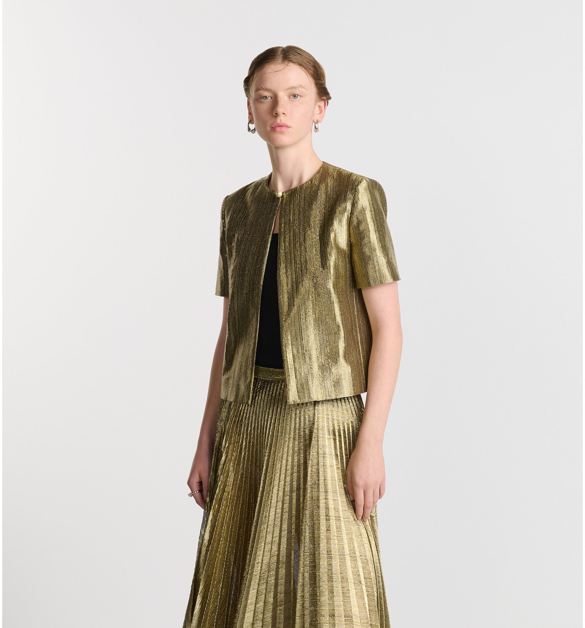 aria_look Kurzärmlige Dior Or Jacke aria_threeQuarterOpenedView