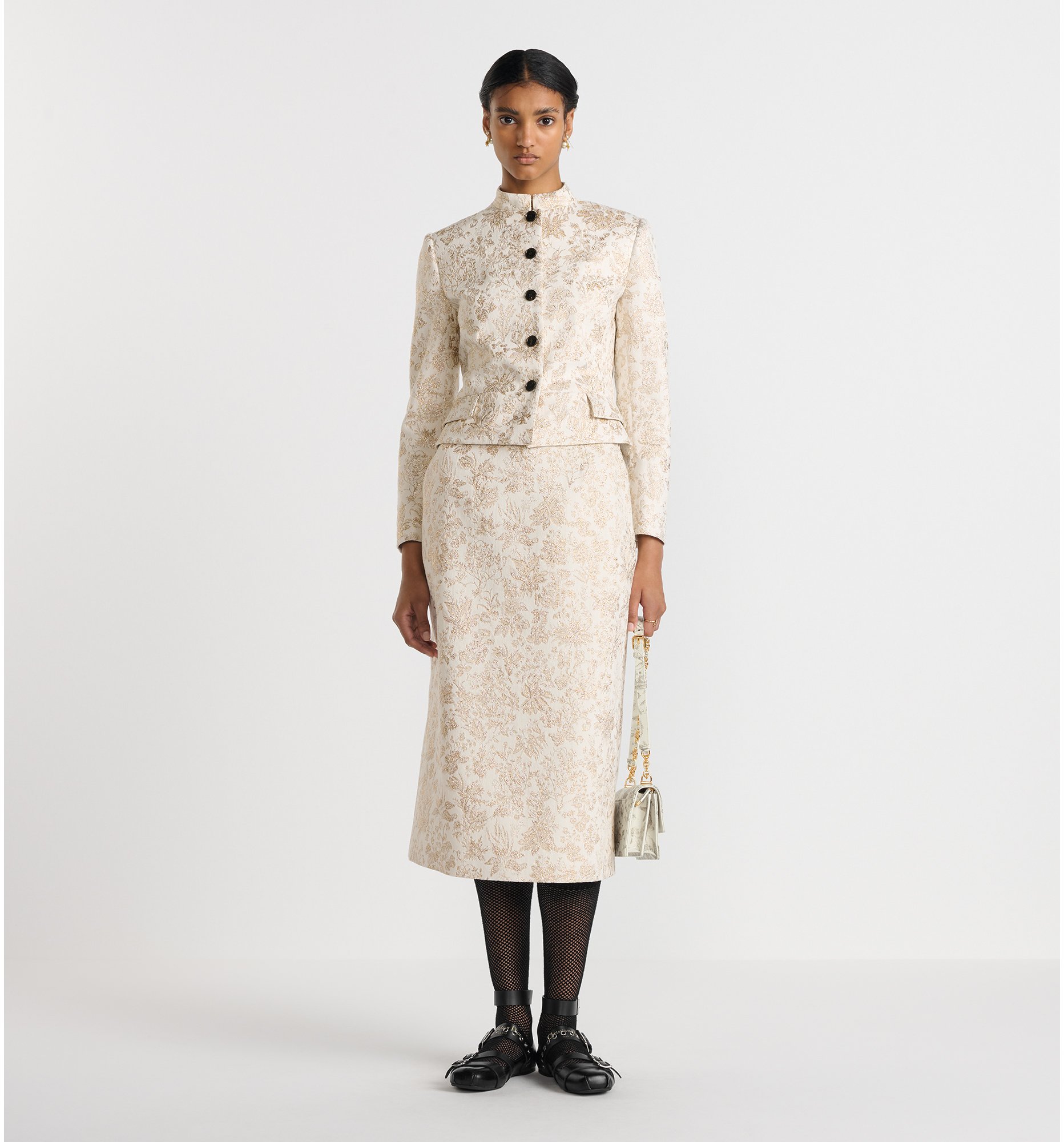 aria_look Mid-Length Straight-Cut Skirt Front view