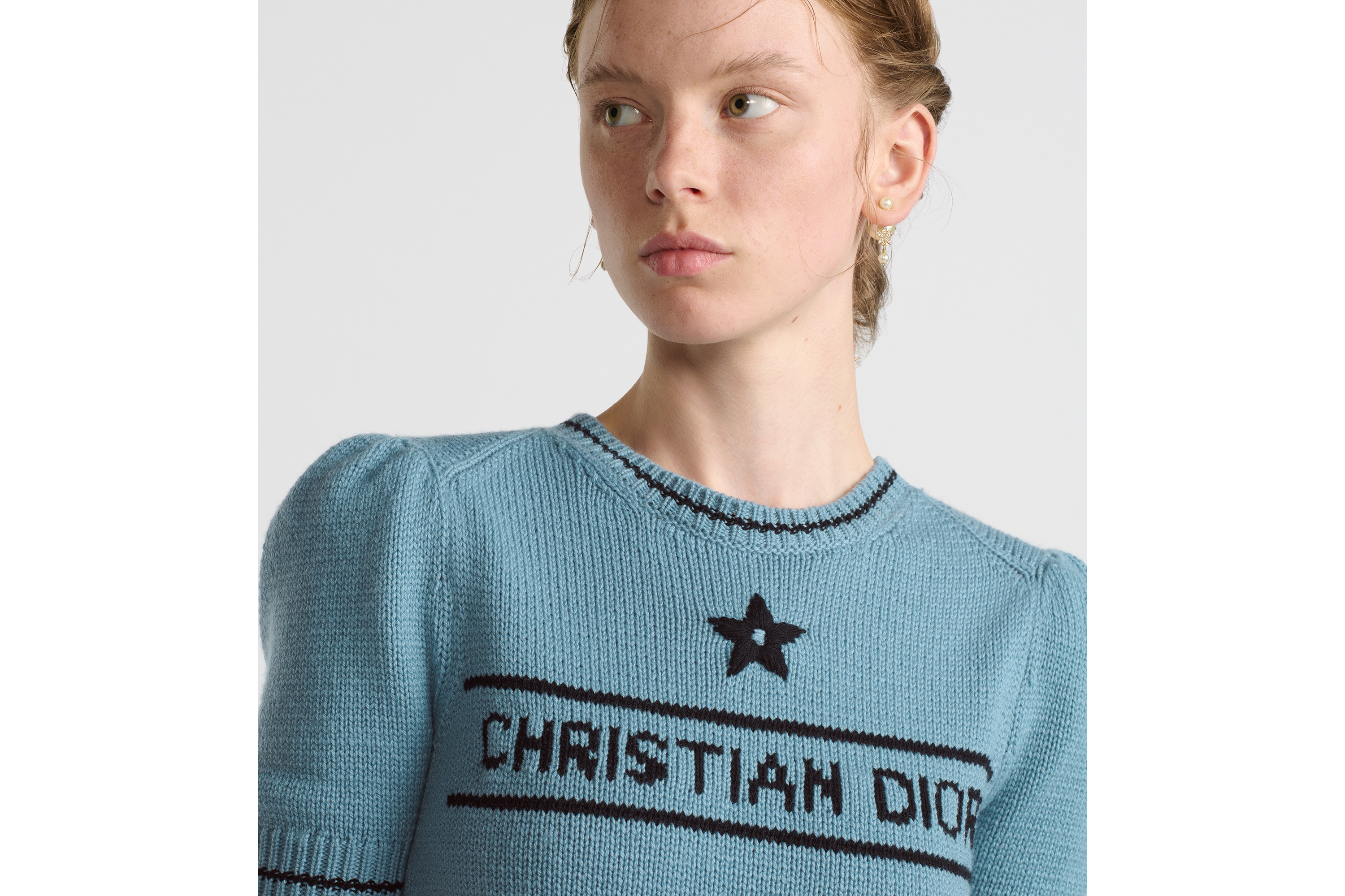 クリスチャンディオール ショートスリーブ ニット トップス ホワイト40